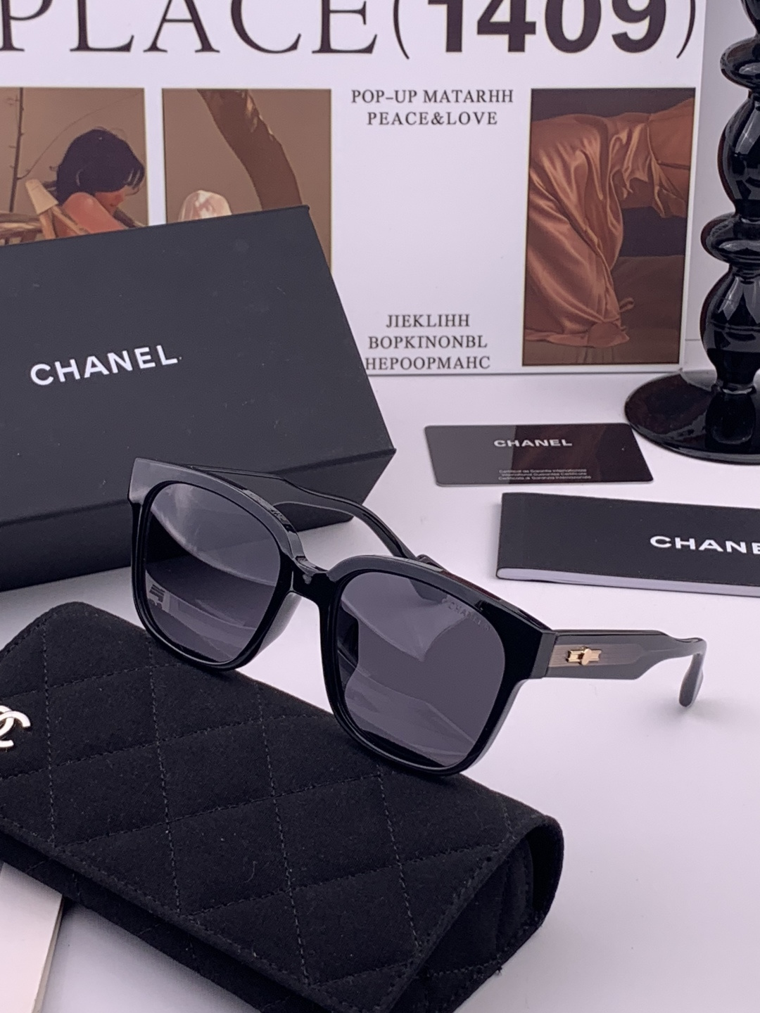 【CHANEL】香奈儿 新款潮流爆款 时尚方框太阳镜 佩戴舒适 网红潮款墨镜  女士高清加厚偏光太阳镜🕶