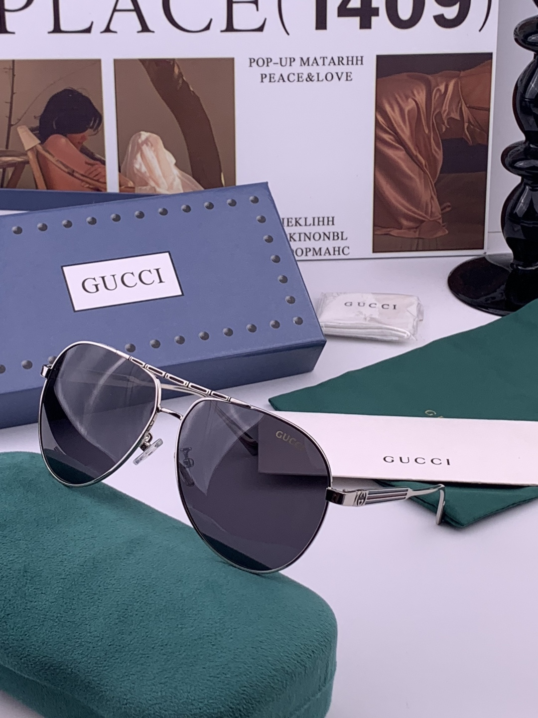 Gucci 🔥  高品质男女款墨镜   👍 进口宝丽来偏光镜片  🔥蛤蟆镜 开车钓鱼都可 🔥百搭显瘦墨镜