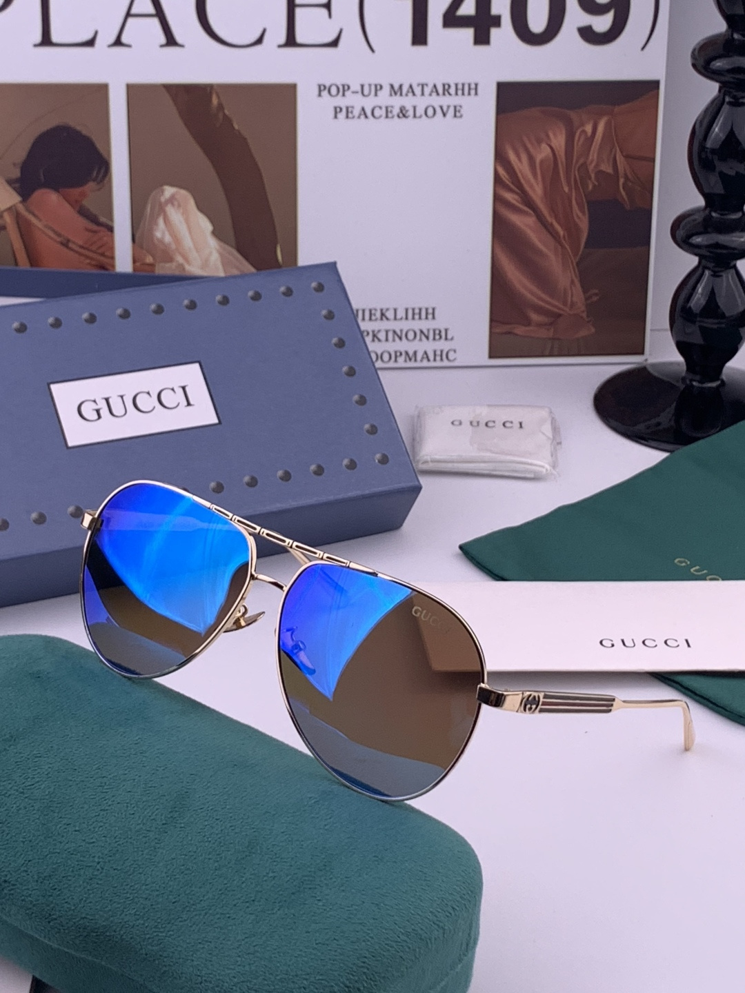 Gucci 🔥  高品质男女款墨镜   👍 进口宝丽来偏光镜片  🔥蛤蟆镜 开车钓鱼都可 🔥百搭显瘦墨镜