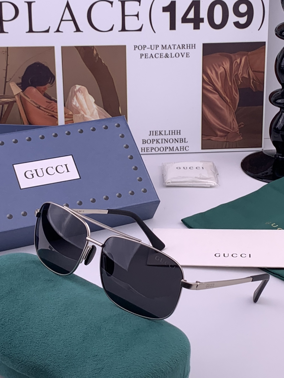 Gucci 🔥  高品质男女款墨镜   👍 进口宝丽来偏光镜片  🔥蛤蟆镜 开车钓鱼都可 🔥百搭显瘦墨镜