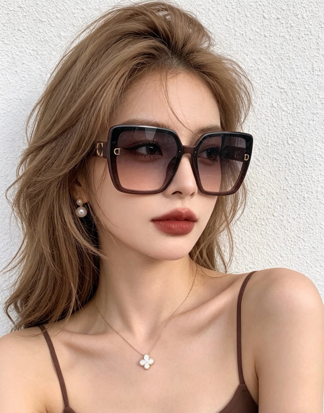 🔺 【DIOR-迪奥】开春新款 潮流爆款 时尚方框偏光太阳镜 高品质 佩戴舒适 网红潮款墨镜 女士高清加