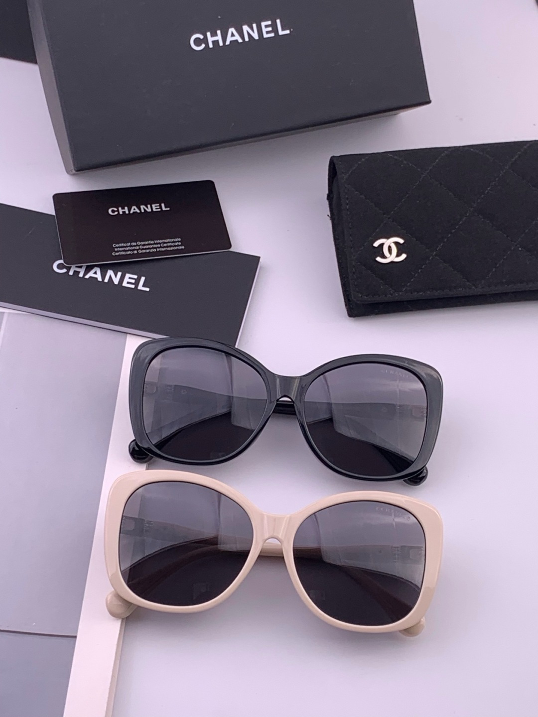 【CHANEL】香奈儿 新款潮流爆款 时尚方框太阳镜 佩戴舒适 网红潮款墨镜  女士高清加厚偏光太阳镜🕶