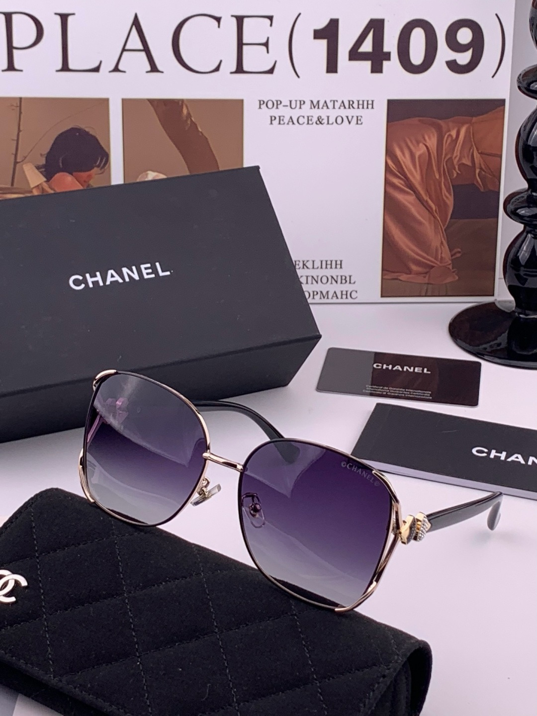 🔺CHANEL🔻官方早春新款，众多明星同款[色]香奈儿‼️‼️新款框偏光墨镜 ，🌈🌈宝丽来超清偏光太阳镜