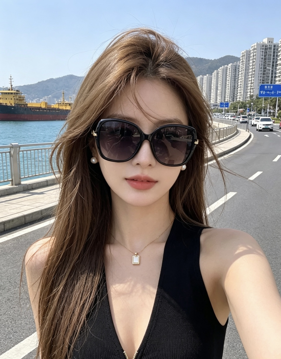 🔺CHANEL🔻官方早春新款，众多明星同款[色]香奈儿‼️‼️新款大框偏光墨镜 ，🌈🌈宝丽来超清偏光太阳