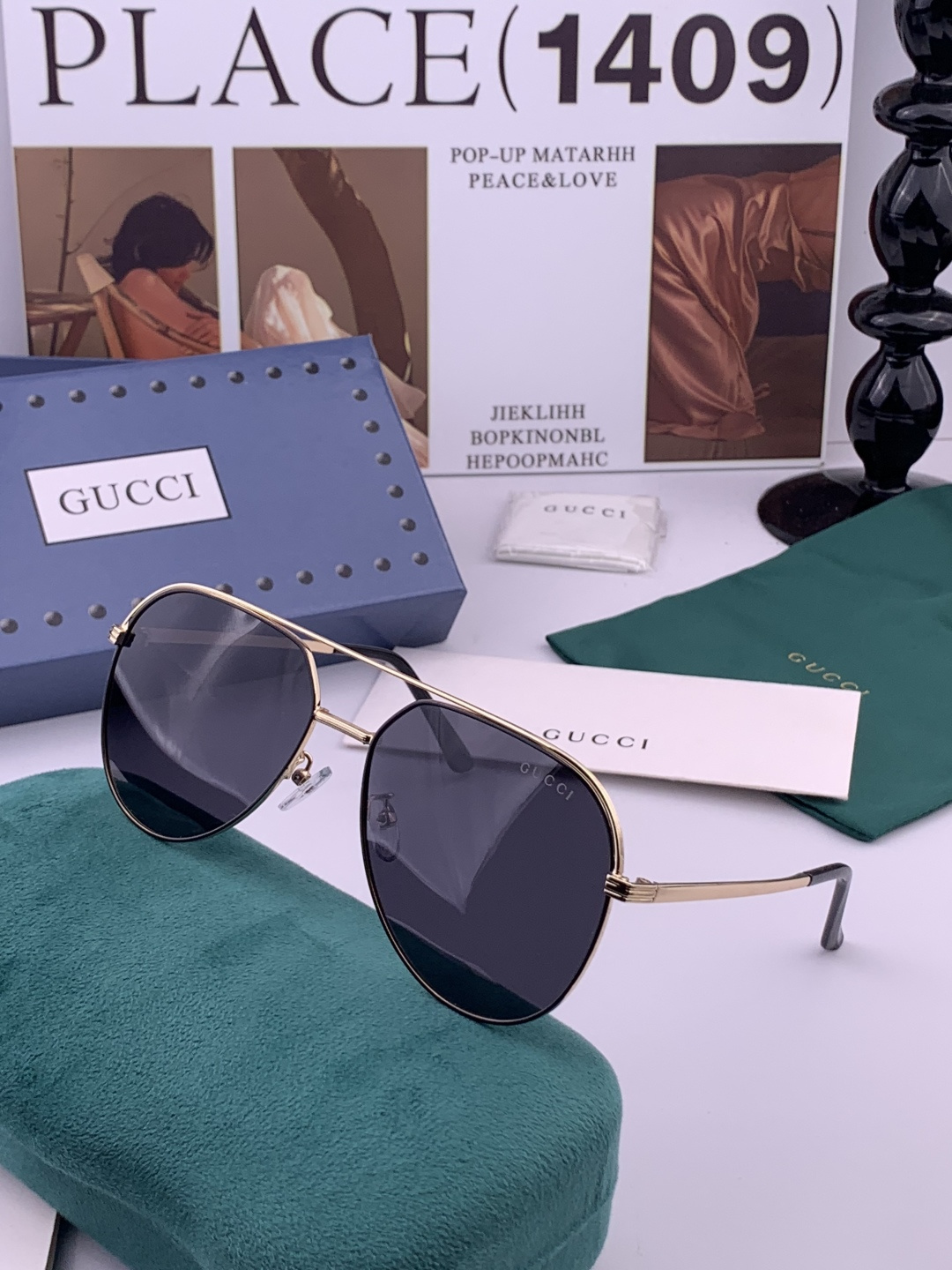 Gucci 🔥  高品质男女款墨镜   👍 进口宝丽来偏光镜片  🔥蛤蟆镜 开车钓鱼都可 🔥百搭显瘦墨镜