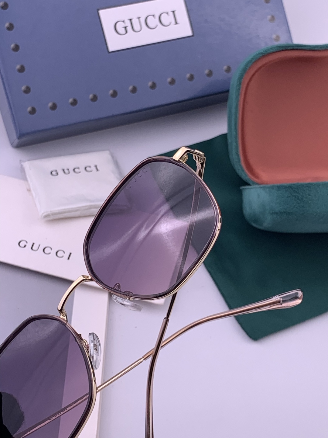 🔺 【GUCCI-偏光太阳镜】开春新款 潮流爆款 时尚圆框偏光太阳镜 高品质 佩戴舒适 网红潮款墨镜 女