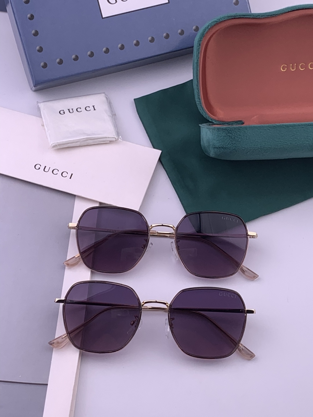🔺 【GUCCI-偏光太阳镜】开春新款 潮流爆款 时尚圆框偏光太阳镜 高品质 佩戴舒适 网红潮款墨镜 女