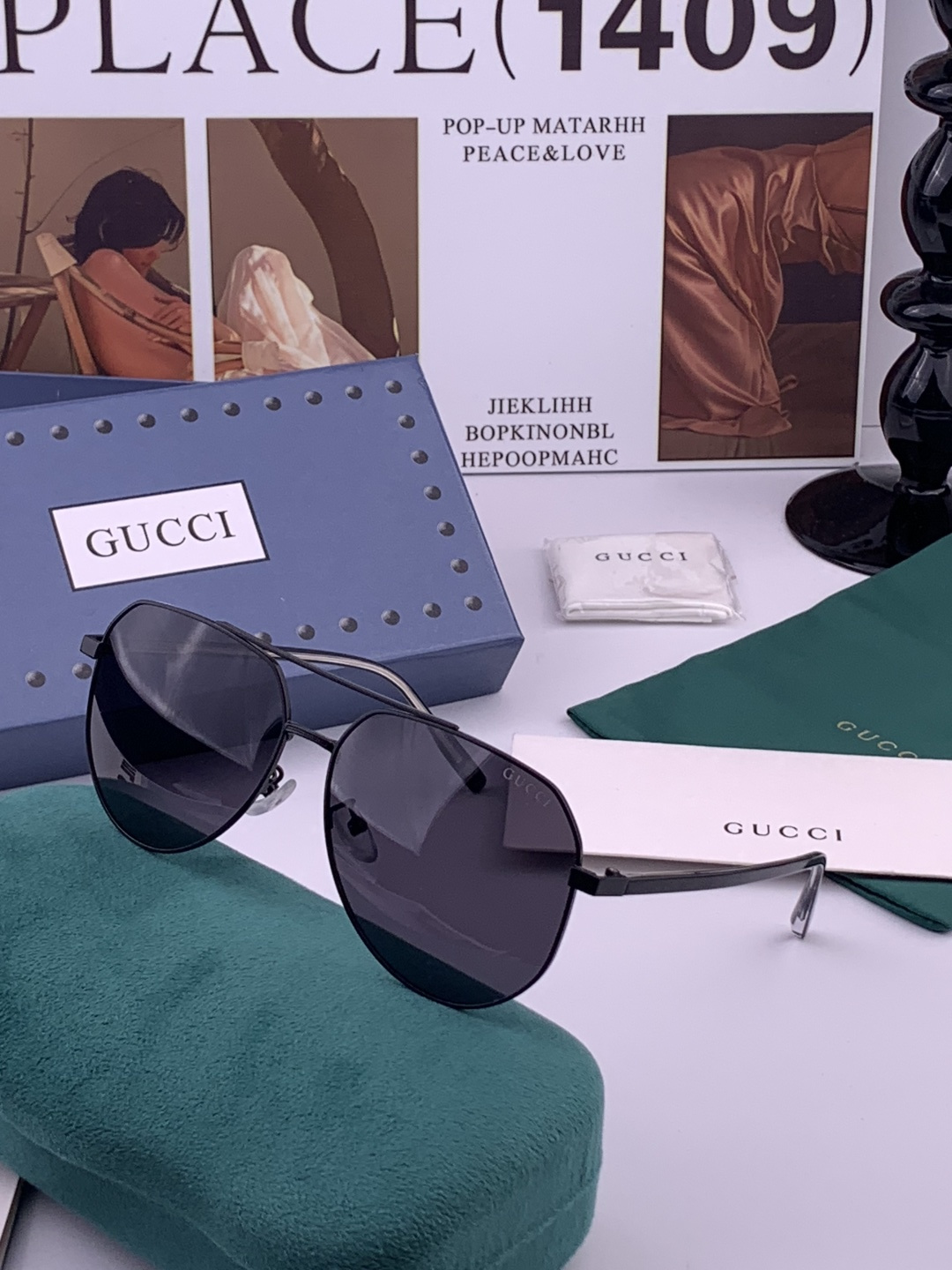 Gucci 🔥  高品质男女款墨镜   👍 进口宝丽来偏光镜片  🔥蛤蟆镜 开车钓鱼都可 🔥百搭显瘦墨镜