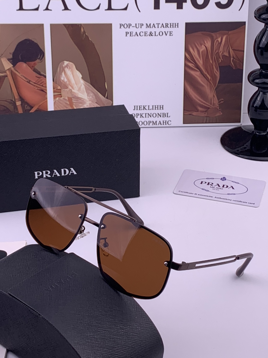 PRADA 普拉达 界级大师制造. 偏光墨镜 高档 潮流🐚时尚百搭🌪男士款百搭瘦脸太阳镜 高品质 ！开车