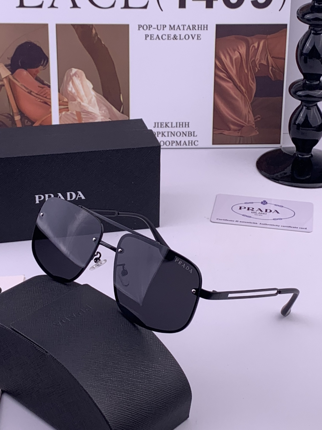 PRADA 普拉达 界级大师制造. 偏光墨镜 高档 潮流🐚时尚百搭🌪男士款百搭瘦脸太阳镜 高品质 ！开车