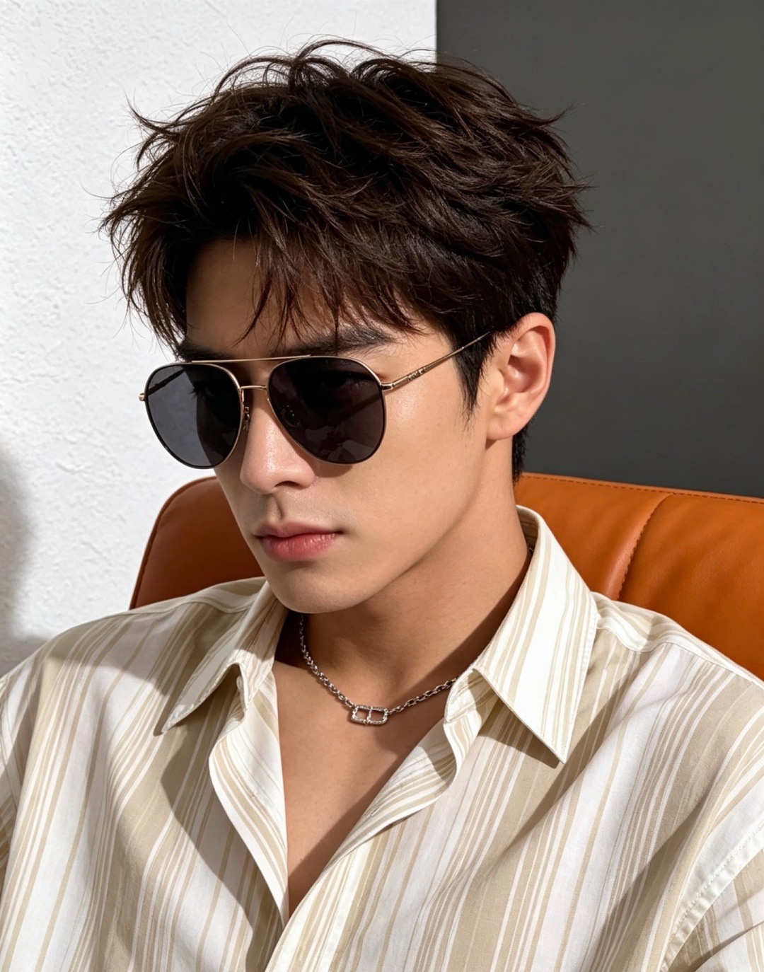 GUCCI 男款炫彩飞行员偏光太阳镜 ❤️材质：高清尼龙加厚卡槽高清偏光镜片 🌹无边框镜架💕颜👍型号：G