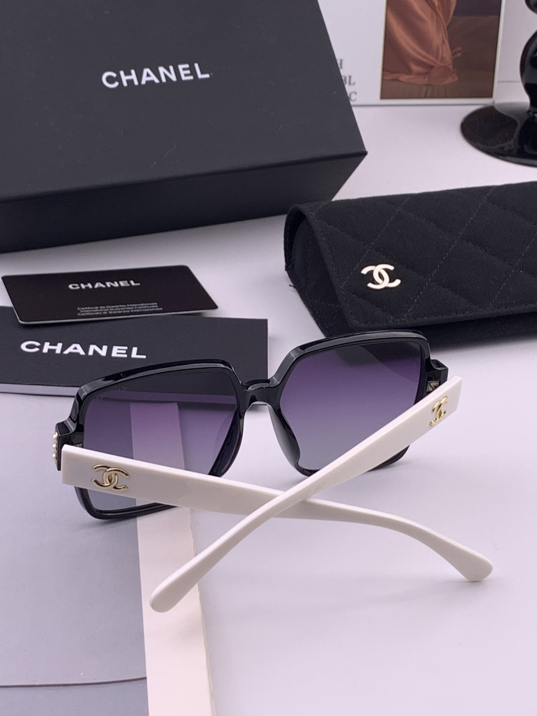 【CHANEL】香奈儿 新款潮流爆款 时尚方框太阳镜 佩戴舒适 网红潮款墨镜  女士高清加厚偏光太阳镜🕶