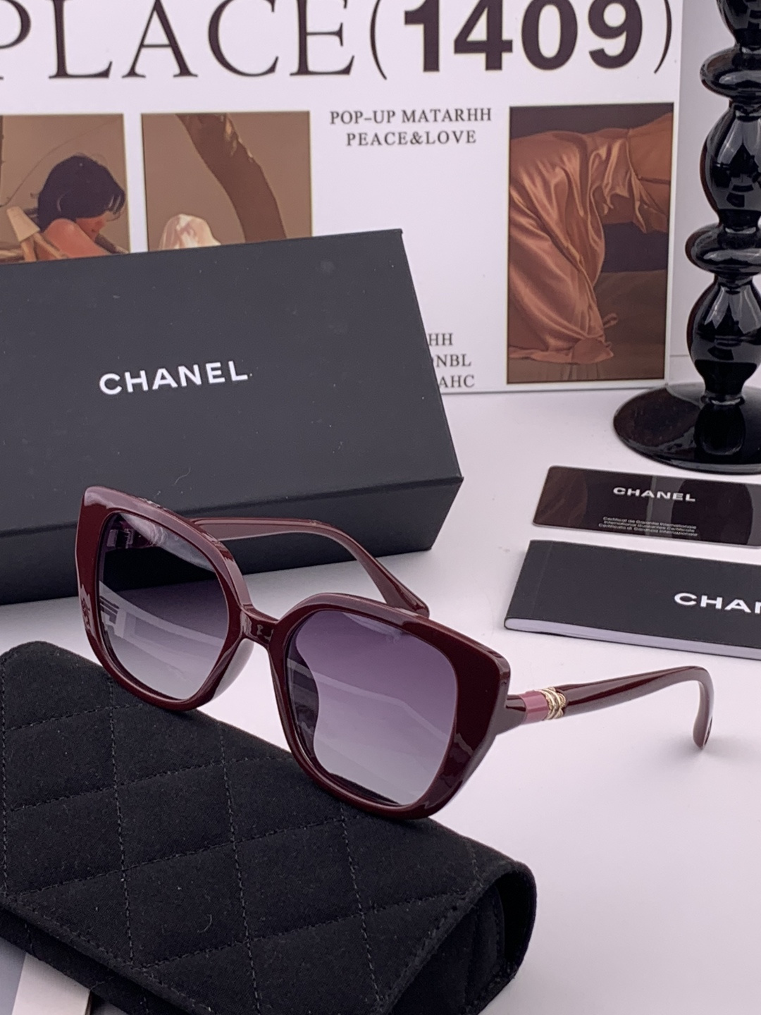 【CHANEL】香奈儿 新款潮流爆款 时尚方框太阳镜 佩戴舒适 网红潮款墨镜  女士高清加厚偏光太阳镜🕶