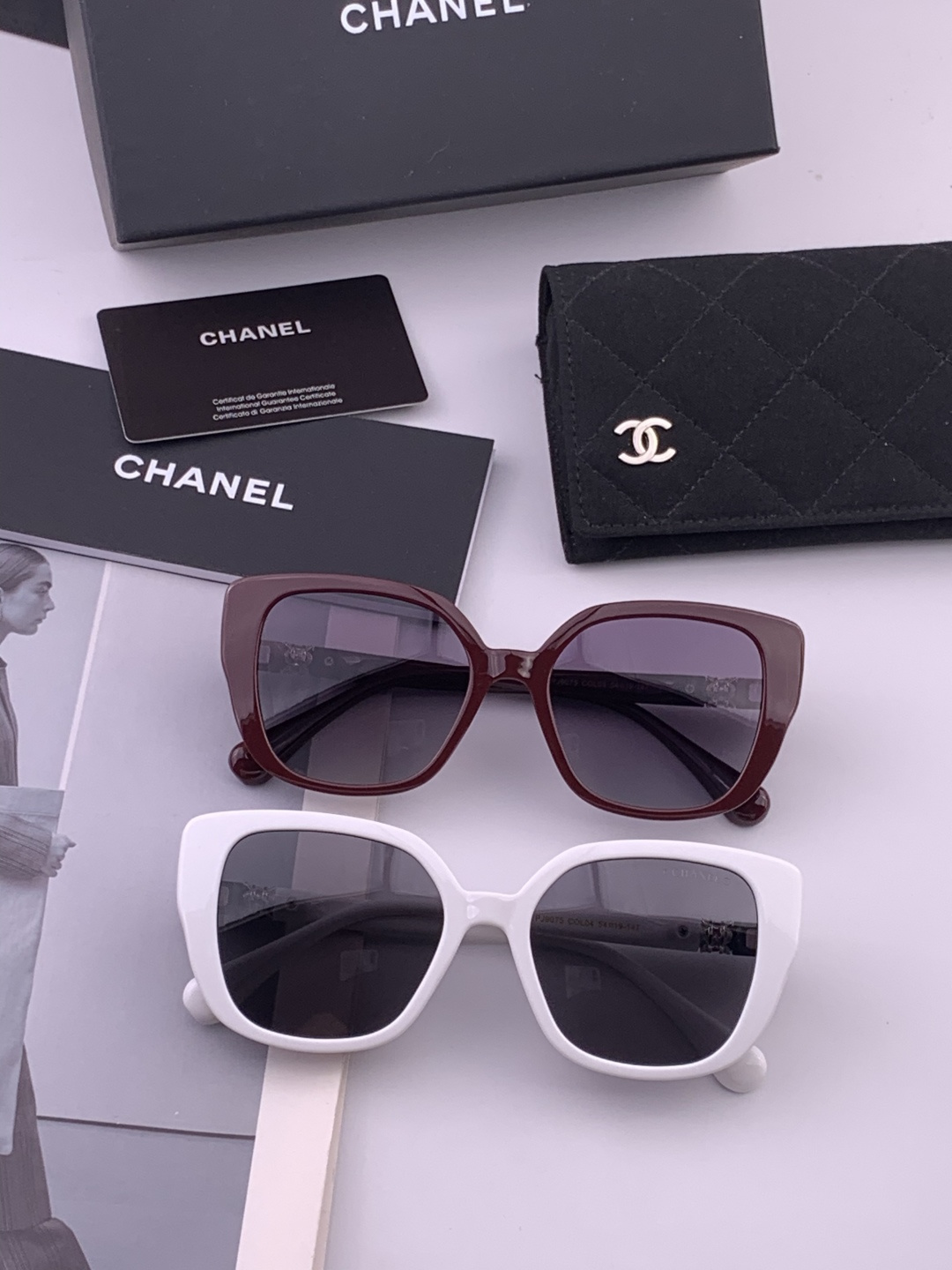 【CHANEL】香奈儿 新款潮流爆款 时尚方框太阳镜 佩戴舒适 网红潮款墨镜  女士高清加厚偏光太阳镜🕶