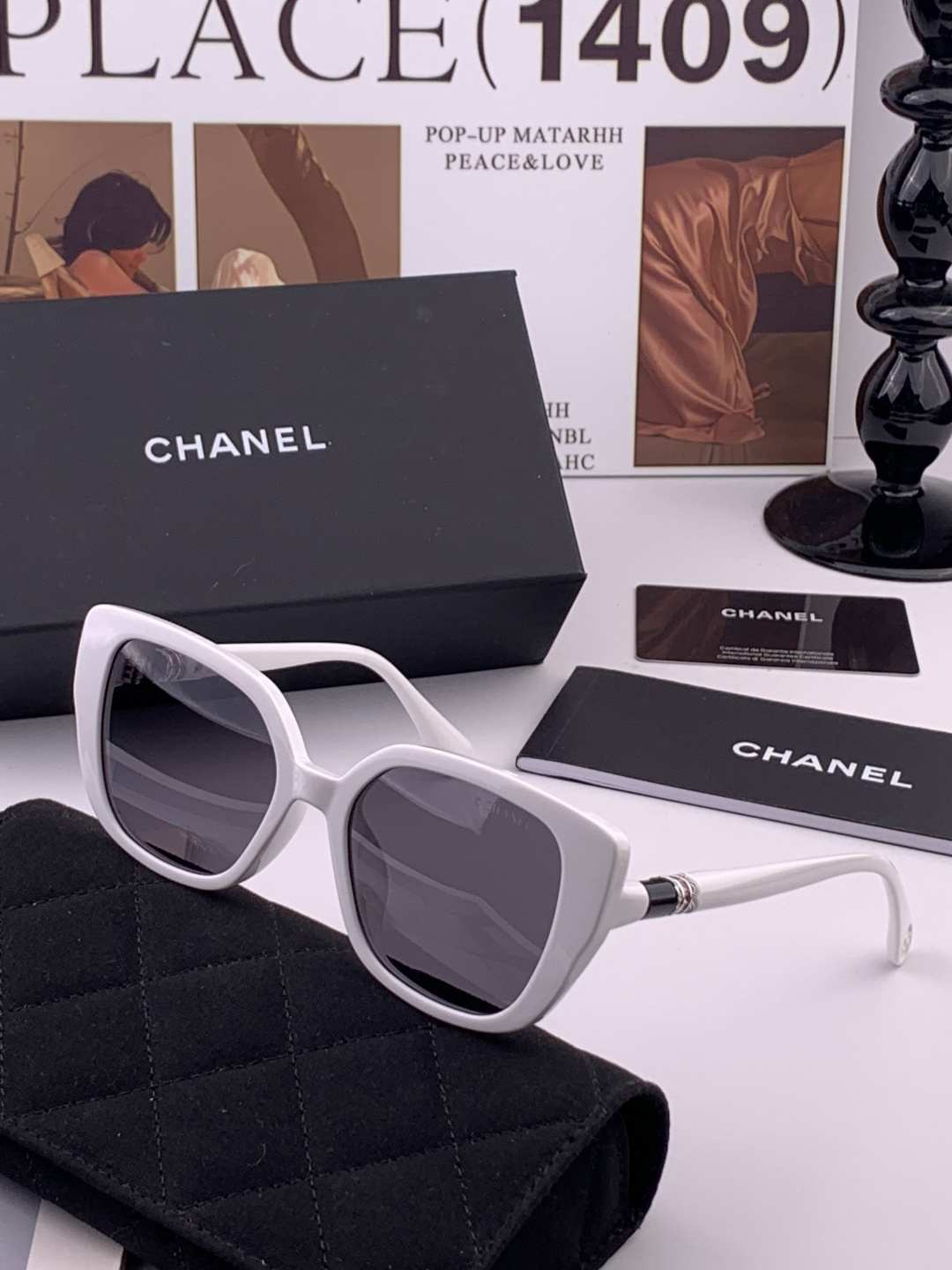 【CHANEL】香奈儿 新款潮流爆款 时尚方框太阳镜 佩戴舒适 网红潮款墨镜  女士高清加厚偏光太阳镜🕶