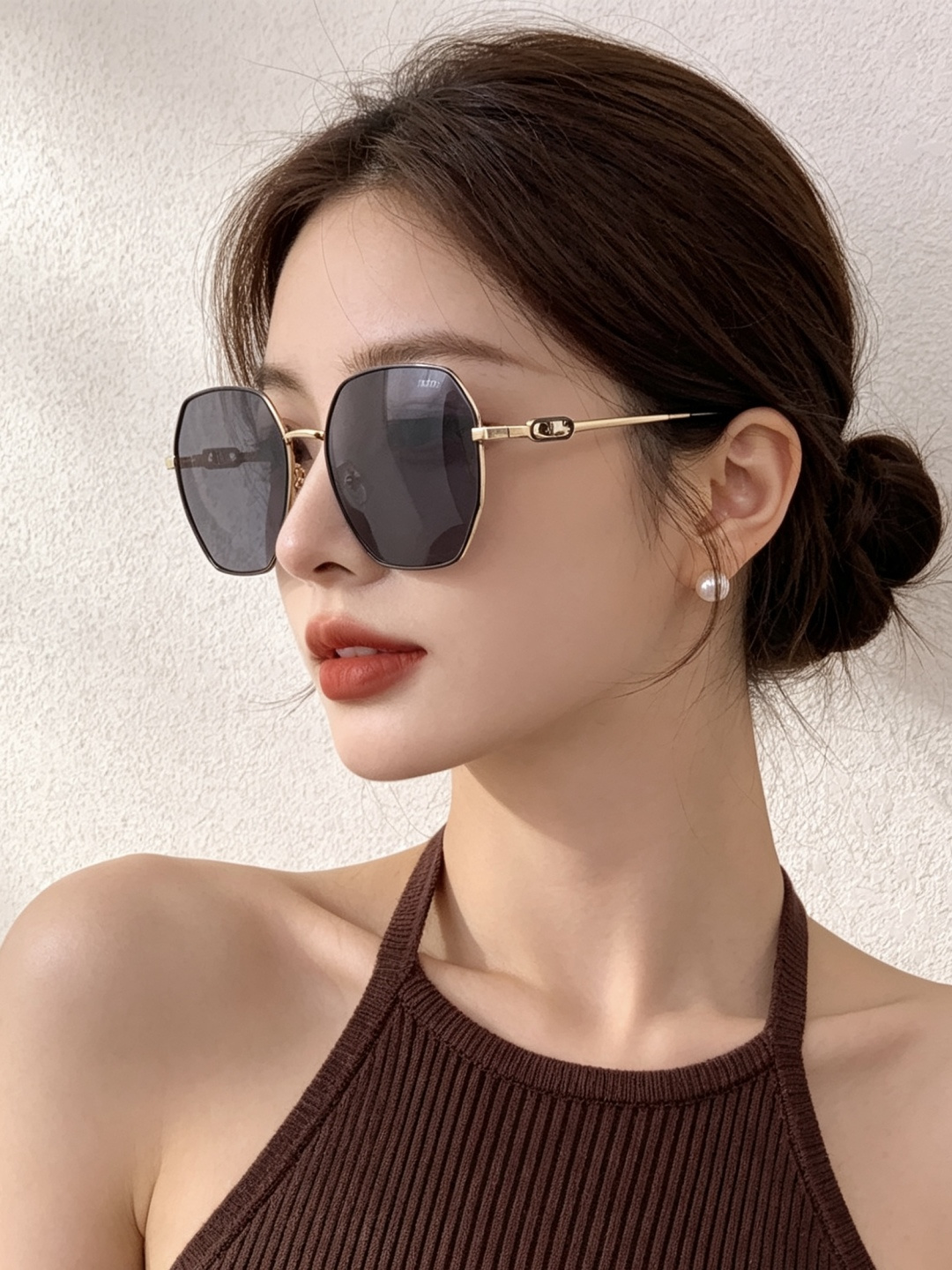 🔺 DIOR🔻官方新款 众多明星同款[色]‼️‼️新款大框偏光墨镜 🌈🌈宝丽来超清加厚太阳镜🔝🔝型号：C