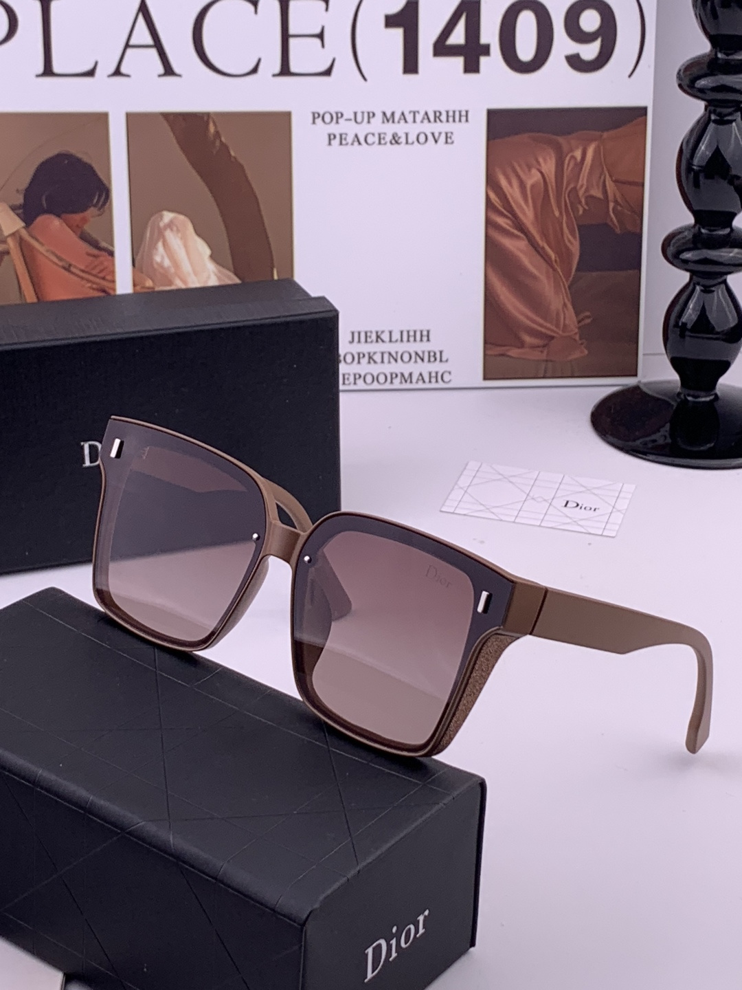 🔺 【DIOR-迪奥】开春新款 潮流爆款 时尚方框偏光太阳镜 高品质 佩戴舒适 网红潮款墨镜 女士高清偏