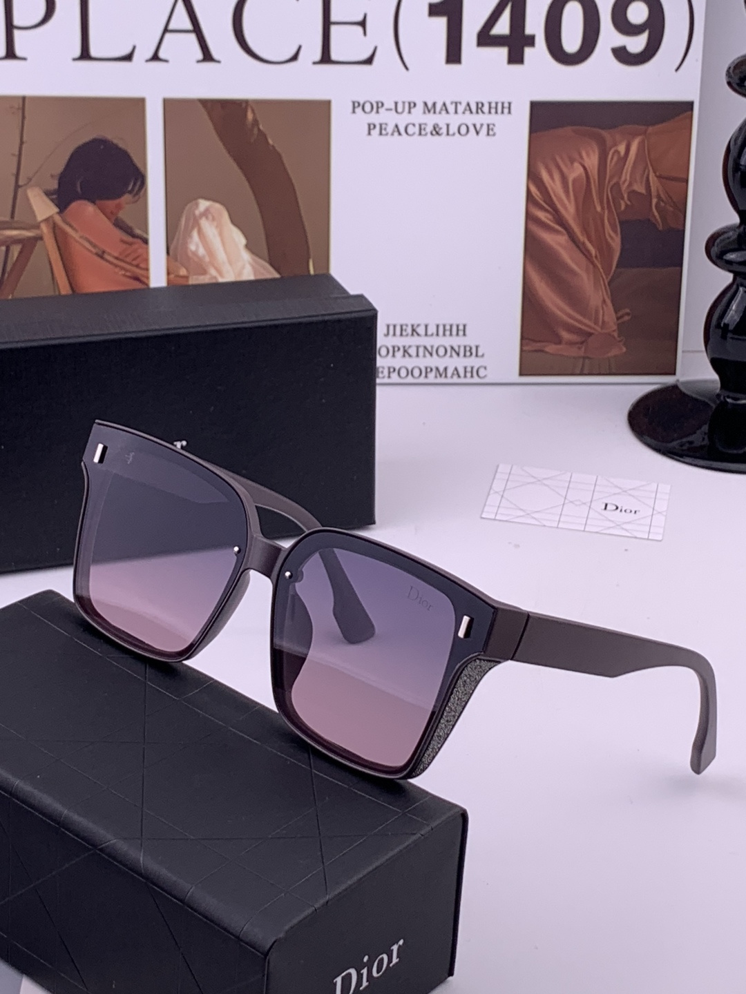 🔺 【DIOR-迪奥】开春新款 潮流爆款 时尚方框偏光太阳镜 高品质 佩戴舒适 网红潮款墨镜 女士高清偏