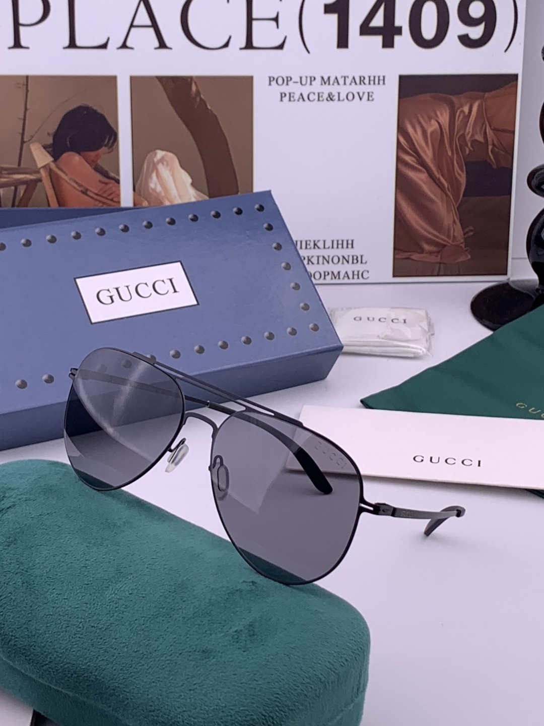 Gucci 春夏新款超轻无螺丝压不坏系列情侣款太阳镜高清尼龙镜片🦅完美品质，适合各种脸型，经典太阳镜亮相