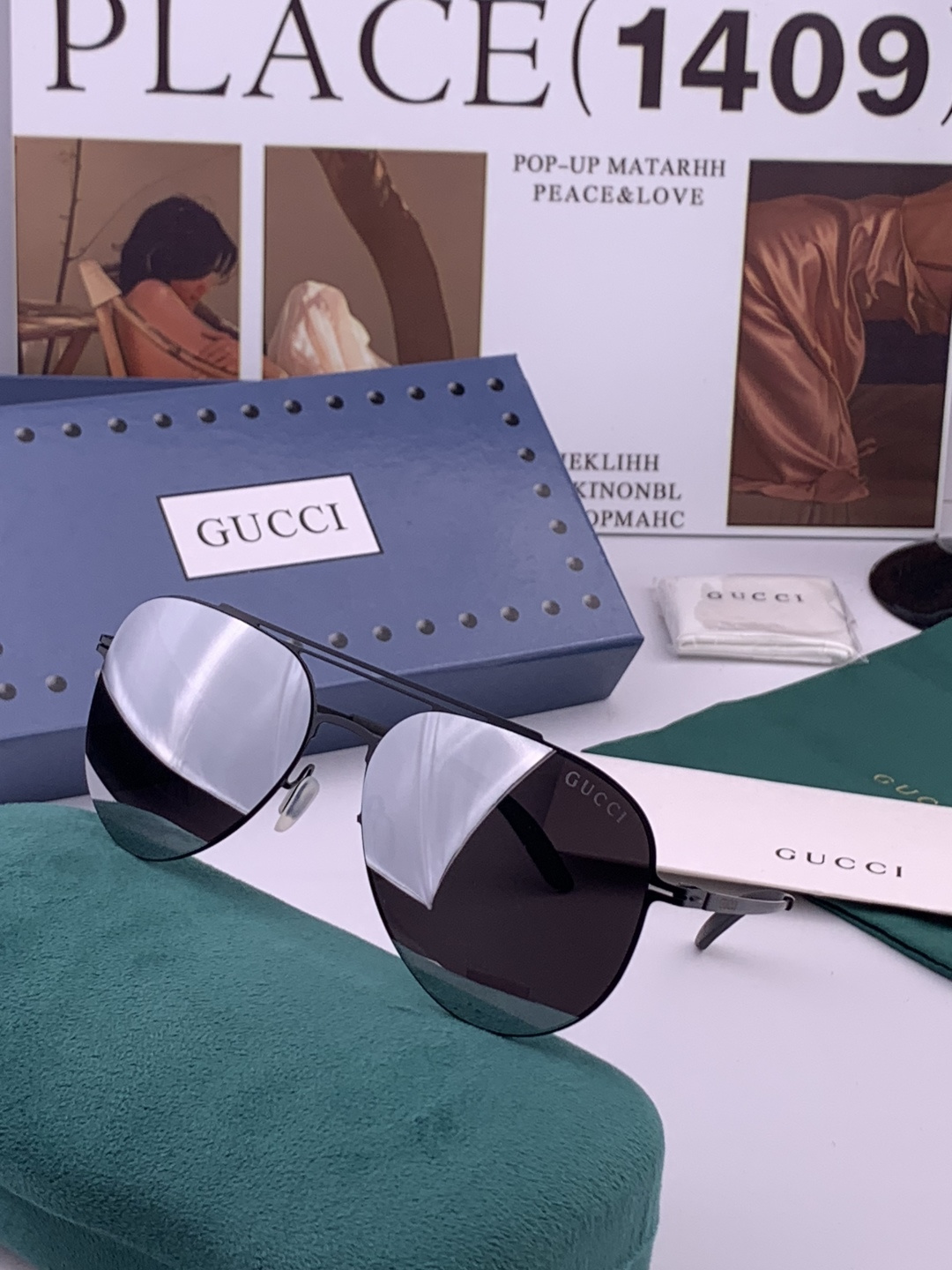 Gucci 春夏新款超轻无螺丝压不坏系列情侣款太阳镜高清尼龙镜片🦅完美品质，适合各种脸型，经典太阳镜亮相