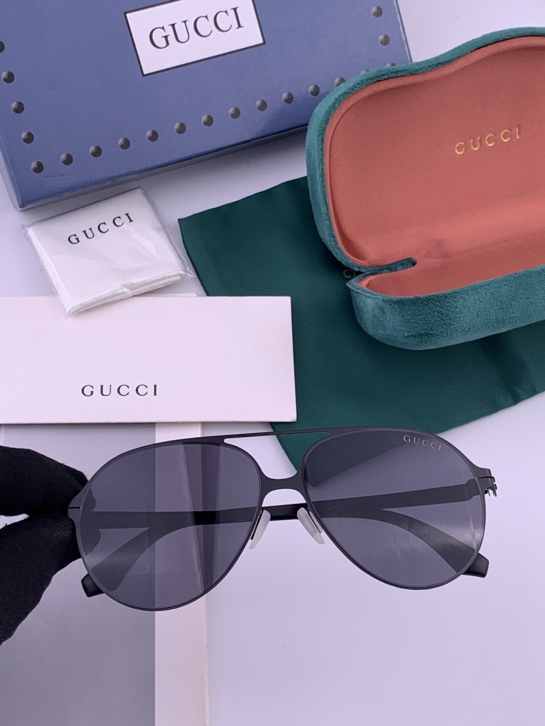 GUCCI 官网原版 新款太阳眼镜 全金属时尚大方框墨镜 高档电镀工艺 品质稳稳滴💪超轻盈 佩戴舒适‼型