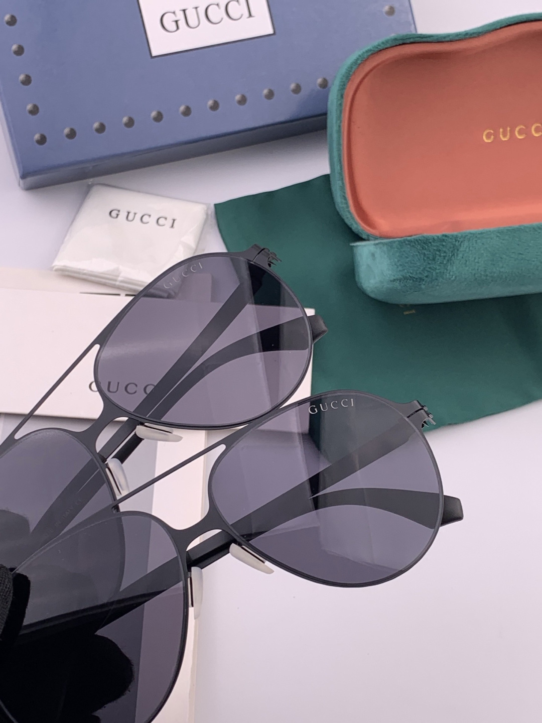 GUCCI 官网原版 新款太阳眼镜 全金属时尚大方框墨镜 高档电镀工艺 品质稳稳滴💪超轻盈 佩戴舒适‼型