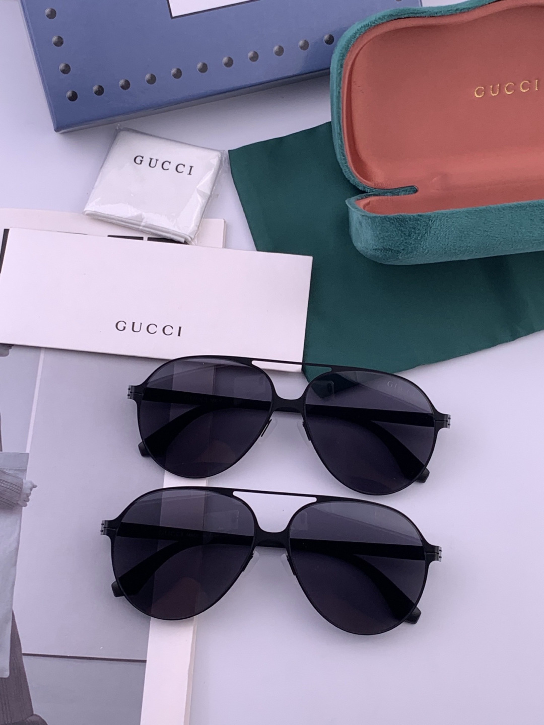 GUCCI 官网原版 新款太阳眼镜 全金属时尚大方框墨镜 高档电镀工艺 品质稳稳滴💪超轻盈 佩戴舒适‼型