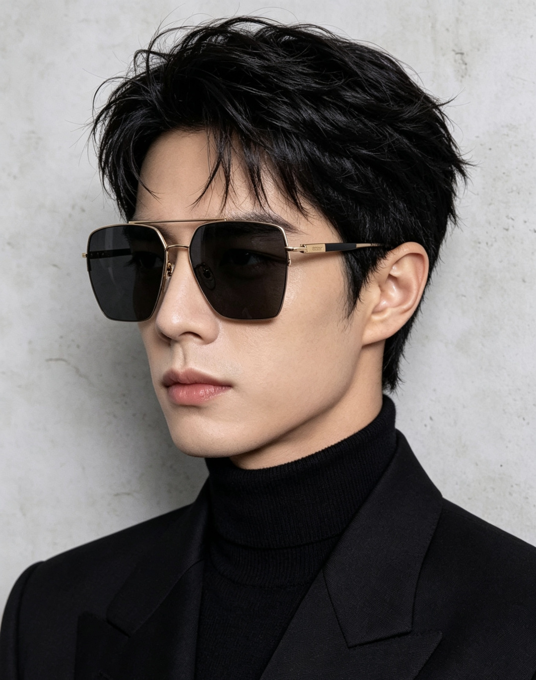 GUCCI 男款炫彩飞行员偏光太阳镜 ❤️材质：高清尼龙加厚卡槽高清偏光镜片 🌹无边框镜架💕颜👍型号：G