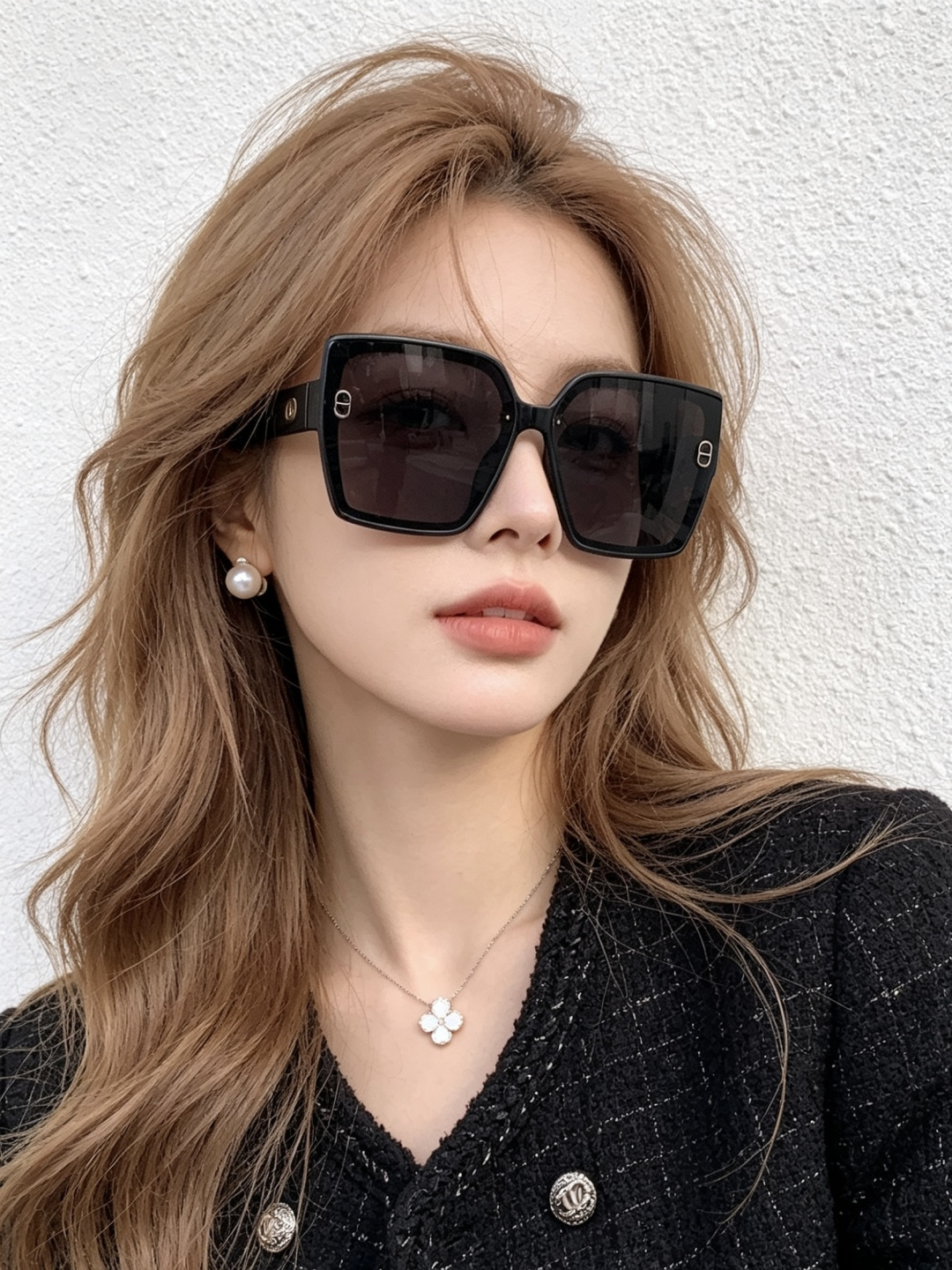 🔺 【DIOR-迪奥】开春新款 潮流爆款 时尚方框偏光太阳镜 高品质 佩戴舒适 网红潮款墨镜 女士高清偏