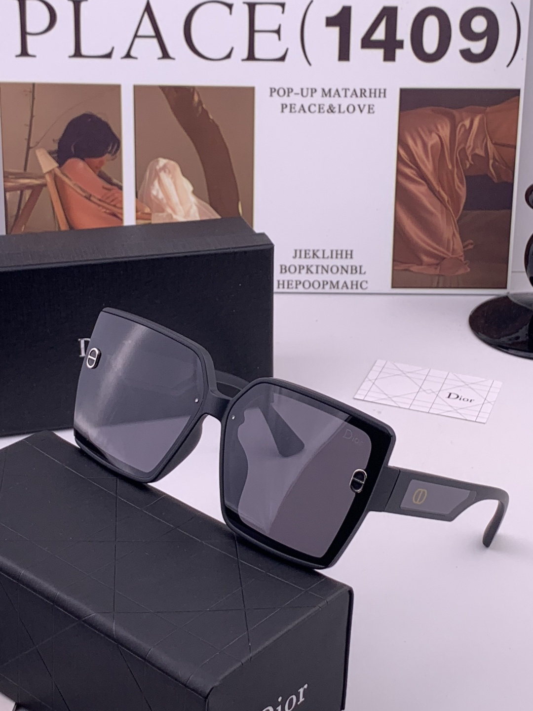 🔺 【DIOR-迪奥】开春新款 潮流爆款 时尚方框偏光太阳镜 高品质 佩戴舒适 网红潮款墨镜 女士高清偏