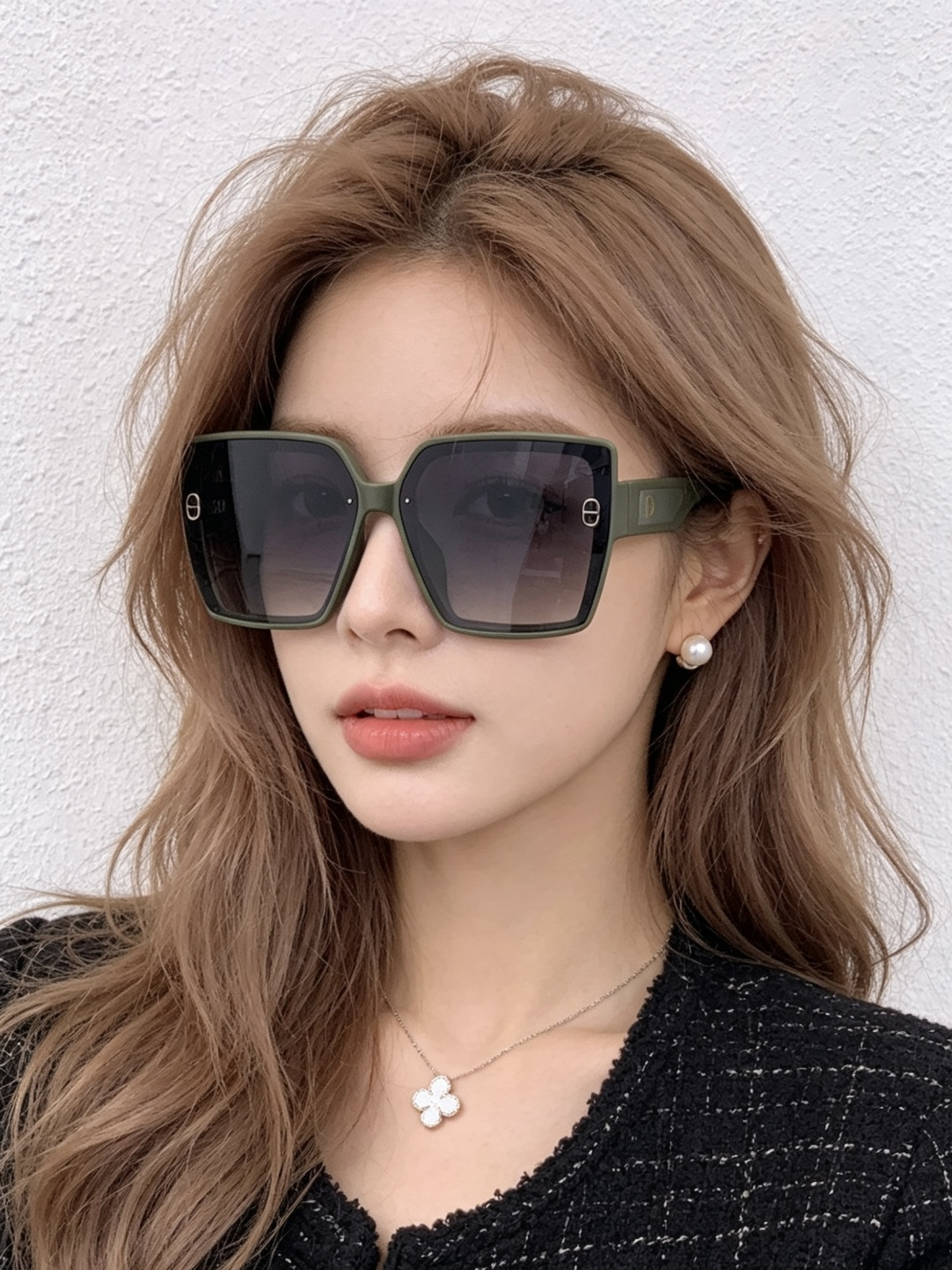 🔺 【DIOR-迪奥】开春新款 潮流爆款 时尚方框偏光太阳镜 高品质 佩戴舒适 网红潮款墨镜 女士高清偏