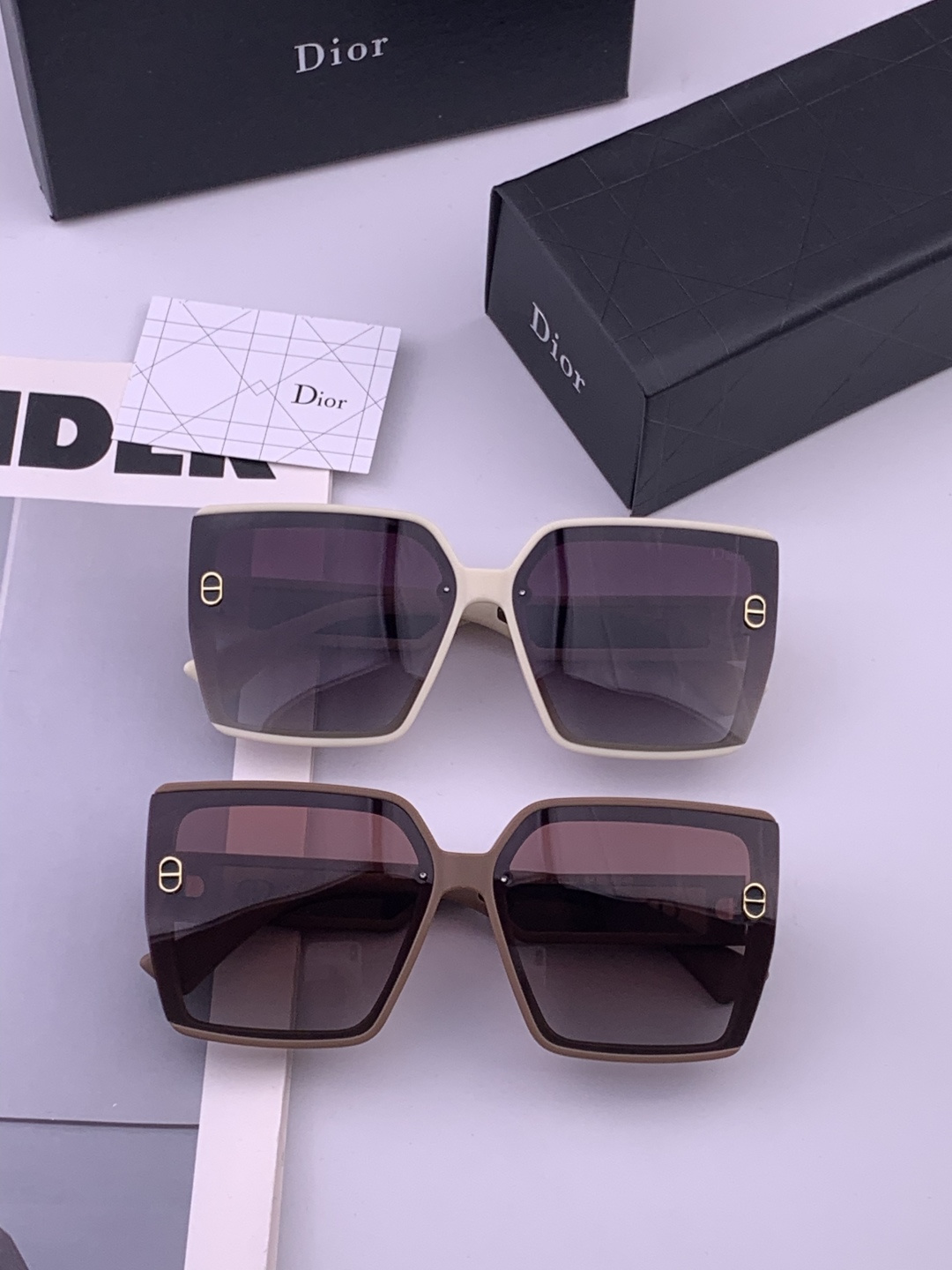 🔺 【DIOR-迪奥】开春新款 潮流爆款 时尚方框偏光太阳镜 高品质 佩戴舒适 网红潮款墨镜 女士高清偏