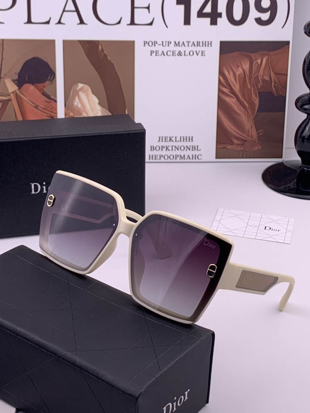 🔺 【DIOR-迪奥】开春新款 潮流爆款 时尚方框偏光太阳镜 高品质 佩戴舒适 网红潮款墨镜 女士高清偏