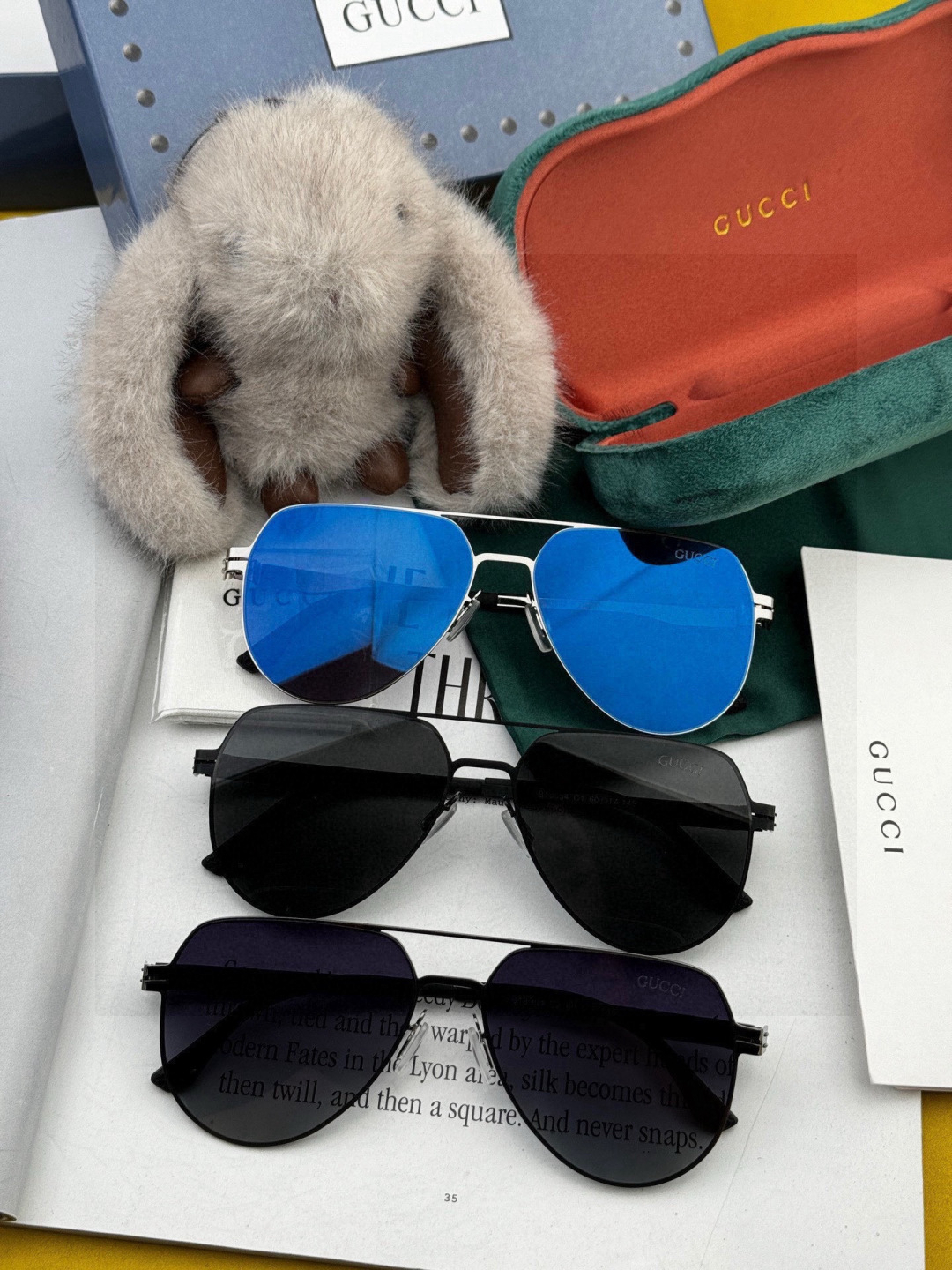 ♦️GUCCI 新款男女情侣款太阳镜多边形墨镜iP电镀永不褪色 超轻超有弹性整幅眼镜无螺丝重要的是压不坏