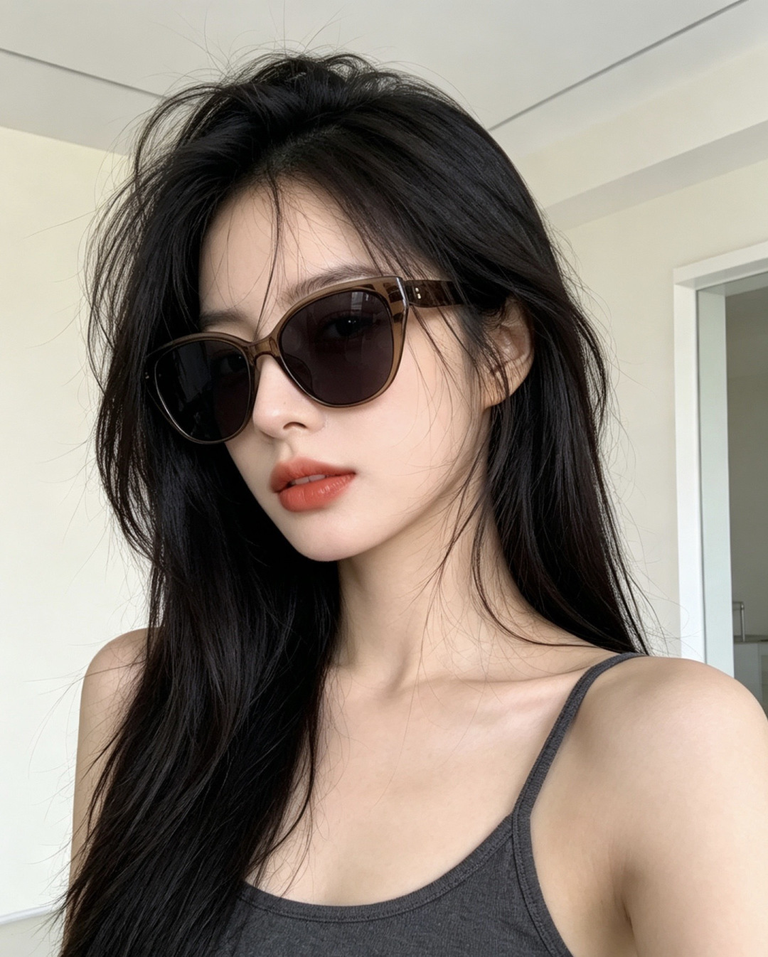 🔺CHANEL🔻官方早春新款，众多明星同款[色]香奈儿‼️‼️新款珍珠大框偏光墨镜 ，🌈🌈宝丽来超清偏光