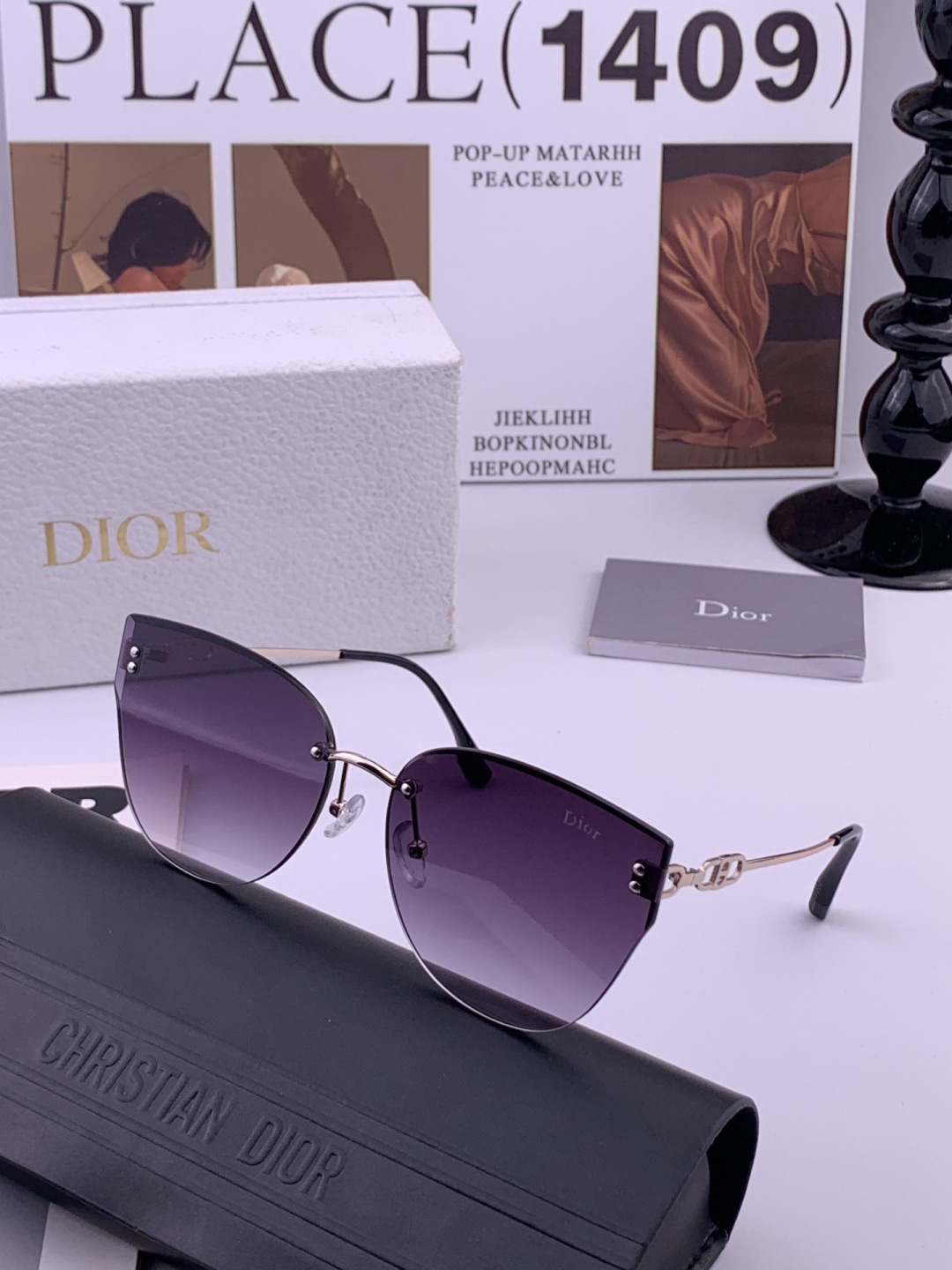 DIOR🌋☔️时尚无框太阳镜镜片 顶级奢侈品[强] 高品质[胜利][亲亲]🍦🍨 [得意] 气质非凡😄 🍫