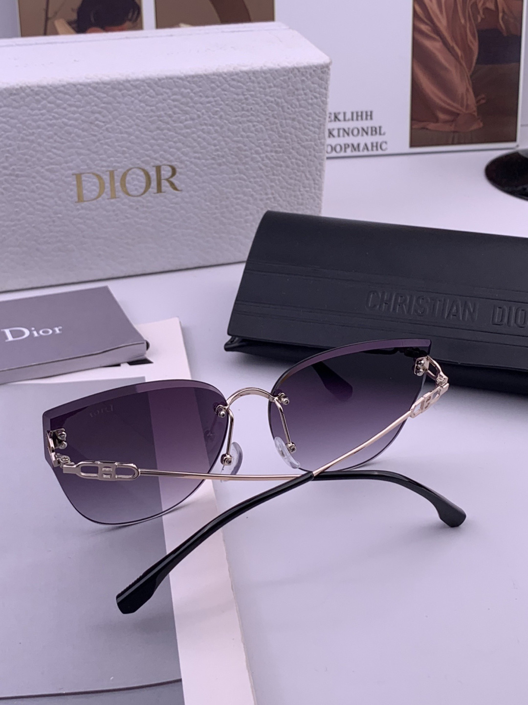 DIOR🌋☔️时尚无框太阳镜镜片 顶级奢侈品[强] 高品质[胜利][亲亲]🍦🍨 [得意] 气质非凡😄 🍫