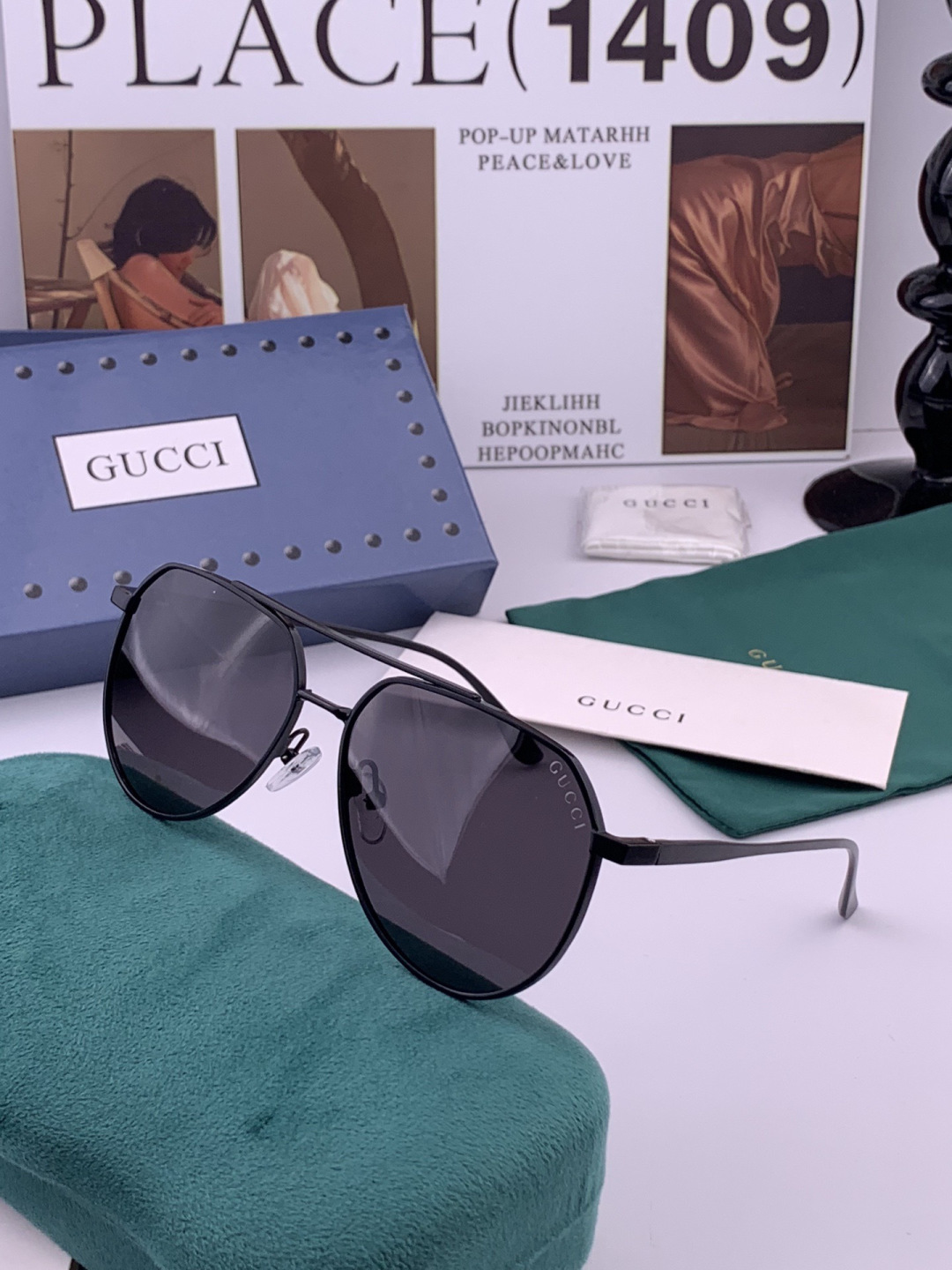 Gucci 🔥  高品质男女款墨镜   👍 进口宝丽来偏光镜片  🔥蛤蟆镜 开车钓鱼都可 🔥百搭显瘦墨镜