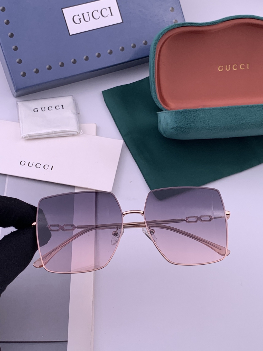 GUCCI-古驰意大利进口🇮🇹时尚潮流奢华装饰太阳眼镜 高清偏光太阳镜明星海报款 超高复杂工艺 立体质感