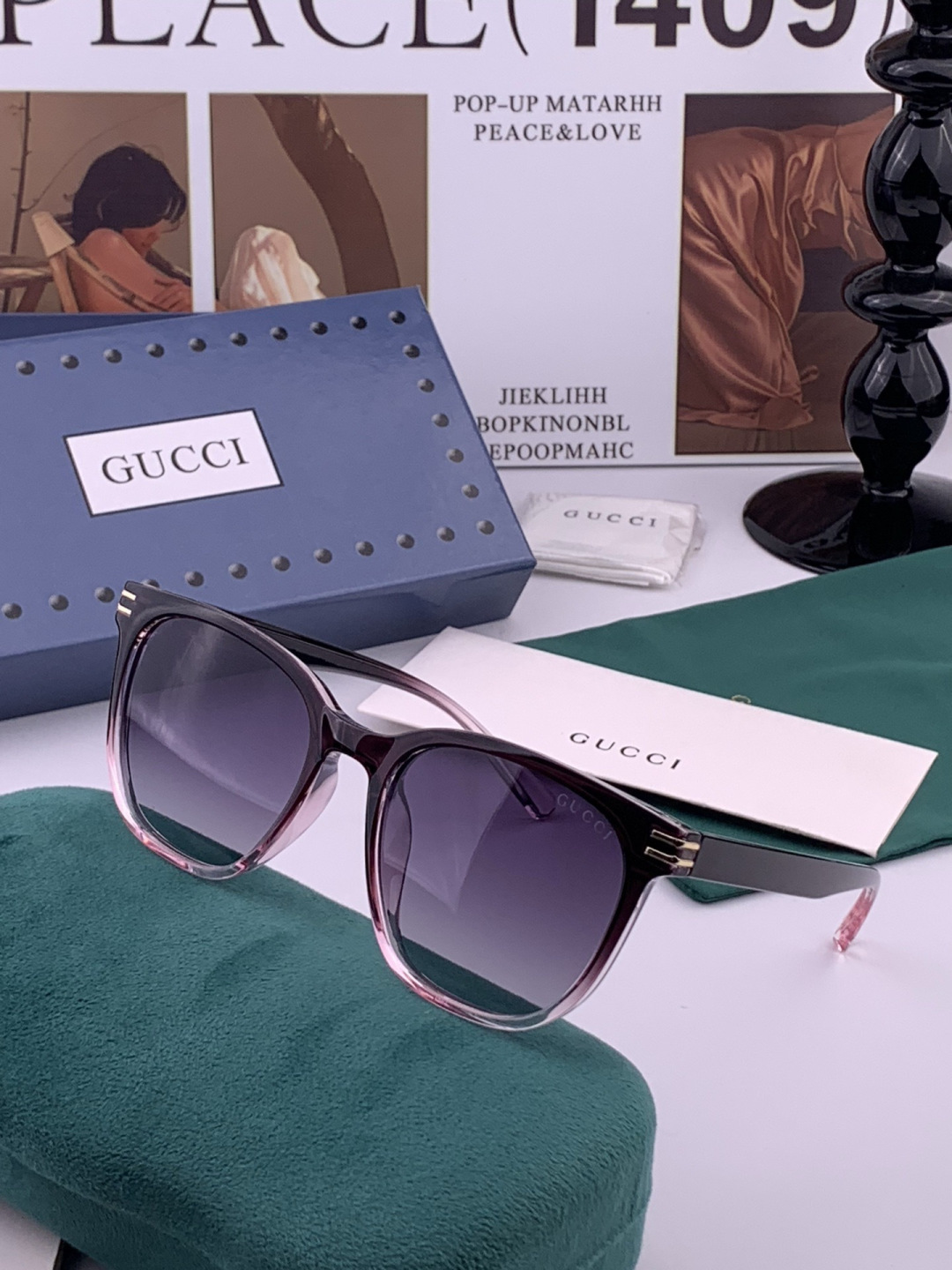 🔺GUCCI🔻古驰 GG圆框太阳镜 完美品质 🎓独特设计  适合各种脸型 亮相时装周 超时尚百搭 实物精