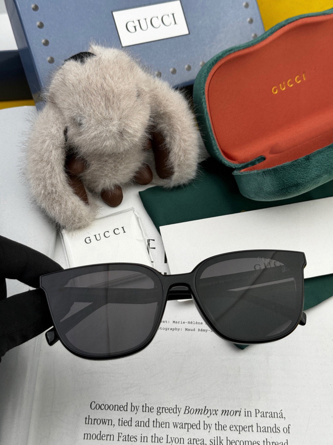 🔺 【GUCCI-偏光太阳镜】开春新款 潮流爆款 时尚方框偏光太阳镜 高品质 佩戴舒适 网红潮款墨镜 女