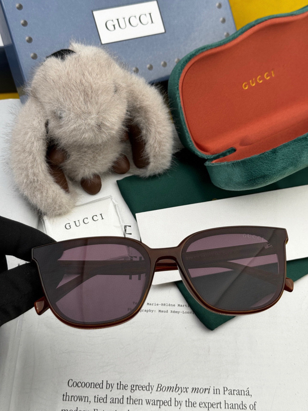 🔺 【GUCCI-偏光太阳镜】开春新款 潮流爆款 时尚方框偏光太阳镜 高品质 佩戴舒适 网红潮款墨镜 女