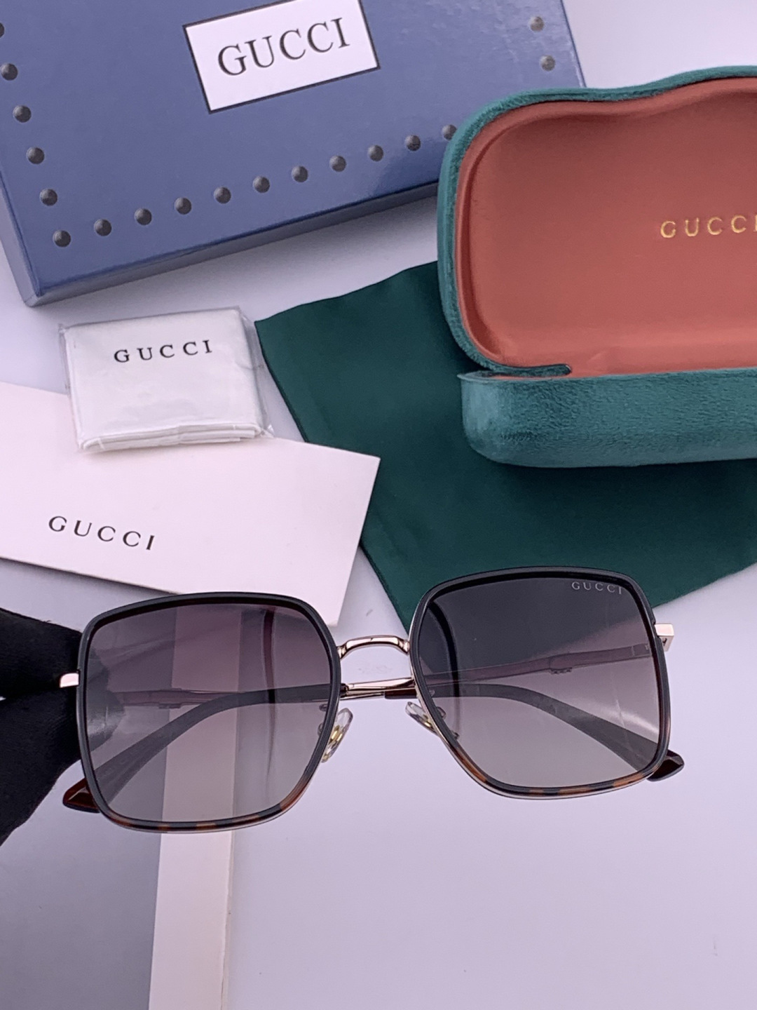 🔺 【GUCCI-偏光太阳镜】开春新款 潮流爆款 时尚圆框偏光太阳镜 高品质 佩戴舒适 网红潮款墨镜 女