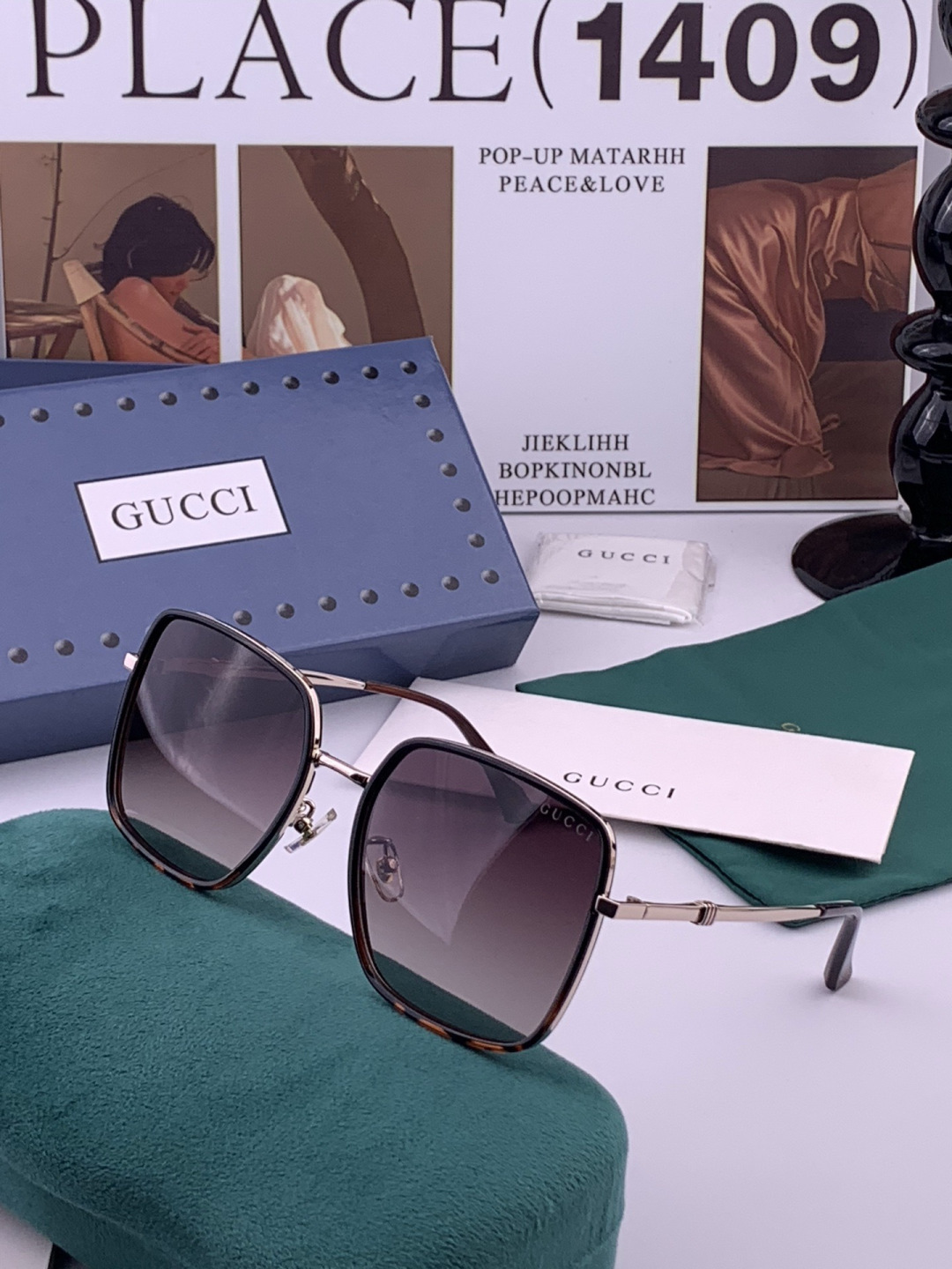 🔺 【GUCCI-偏光太阳镜】开春新款 潮流爆款 时尚圆框偏光太阳镜 高品质 佩戴舒适 网红潮款墨镜 女