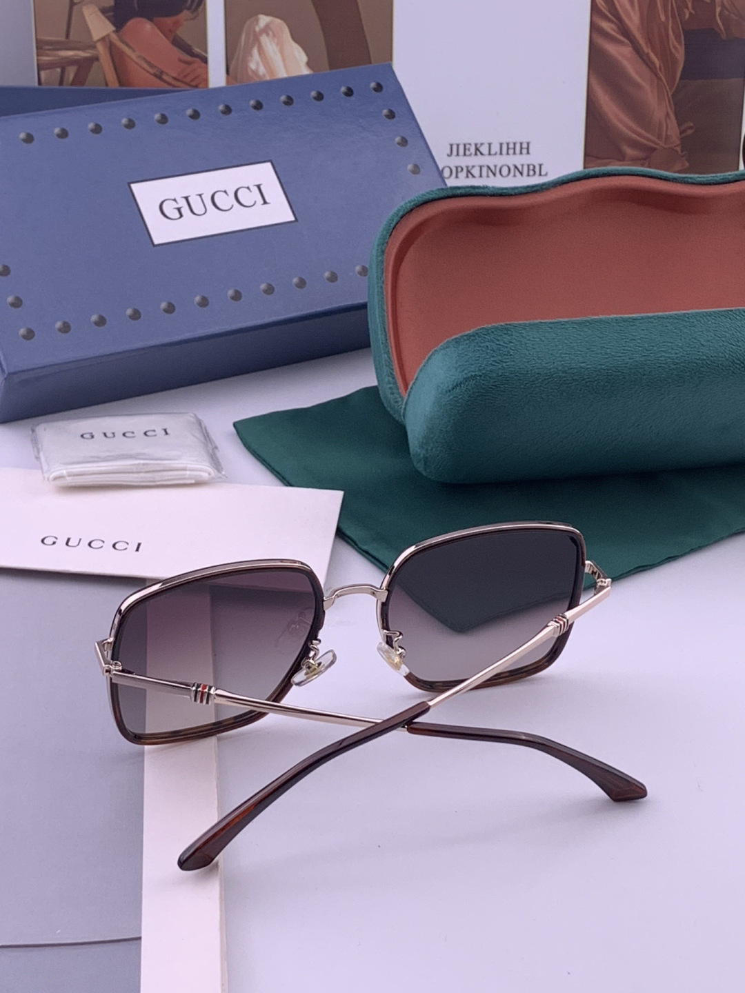 🔺 【GUCCI-偏光太阳镜】开春新款 潮流爆款 时尚圆框偏光太阳镜 高品质 佩戴舒适 网红潮款墨镜 女