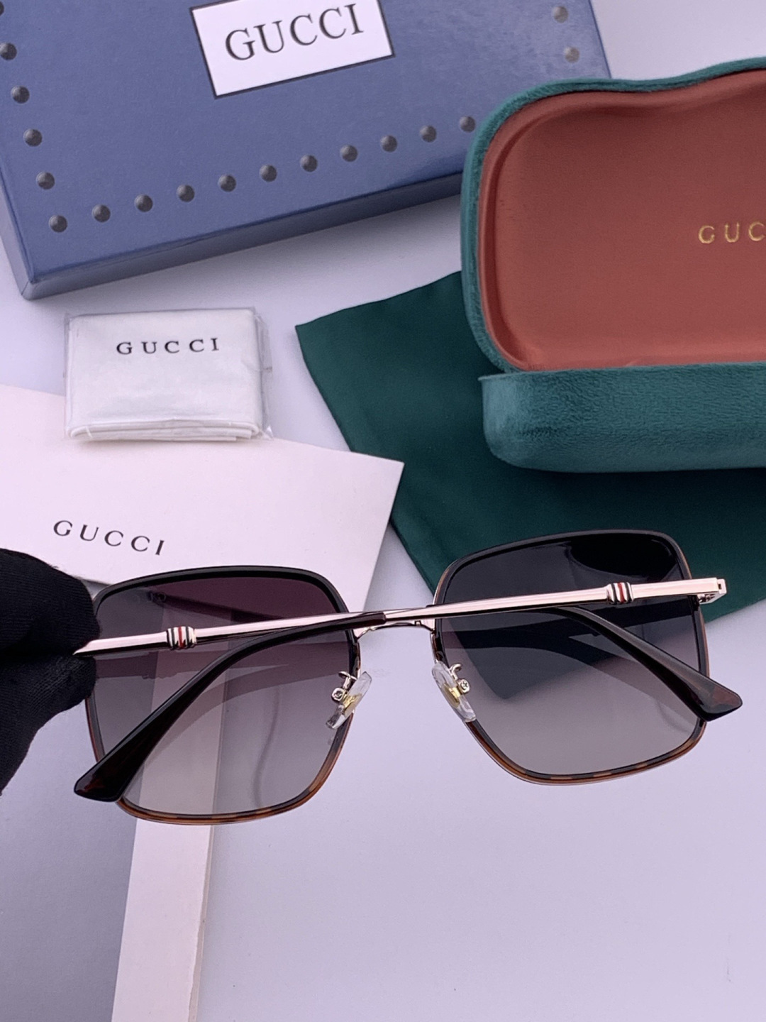 🔺 【GUCCI-偏光太阳镜】开春新款 潮流爆款 时尚圆框偏光太阳镜 高品质 佩戴舒适 网红潮款墨镜 女