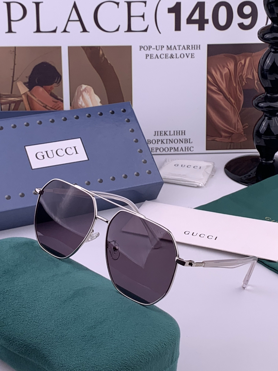 Gucci 🔥  高品质男女款墨镜   👍 进口宝丽来偏光镜片  🔥蛤蟆镜 开车钓鱼都可 🔥百搭显瘦墨镜