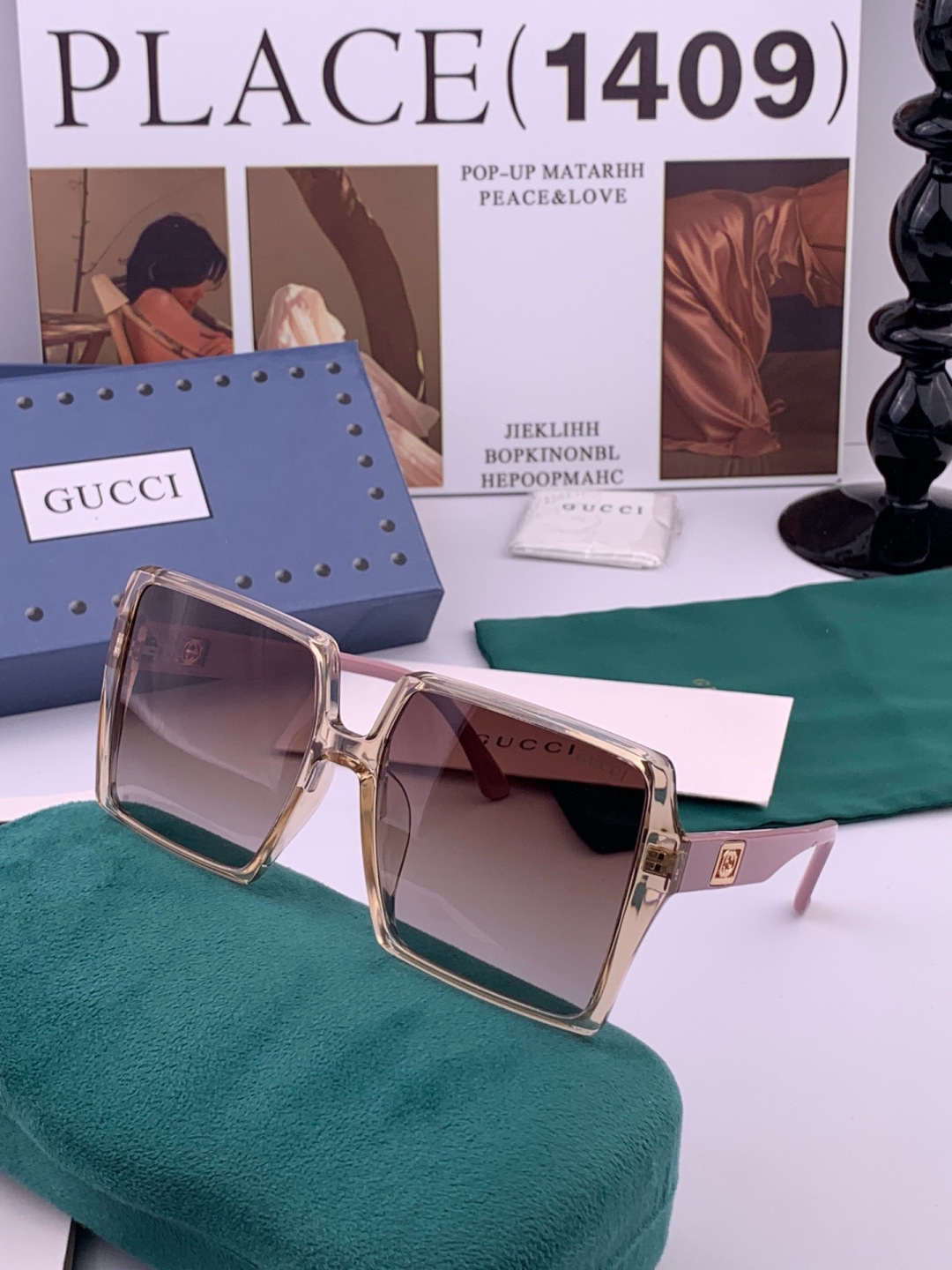 新款！新款出货！女士高清加厚偏光太阳镜🕶️ 🎉💍新款GUCCI偏光太阳镜[得意]开车驾驶镜时尚墨镜💐💐🌸