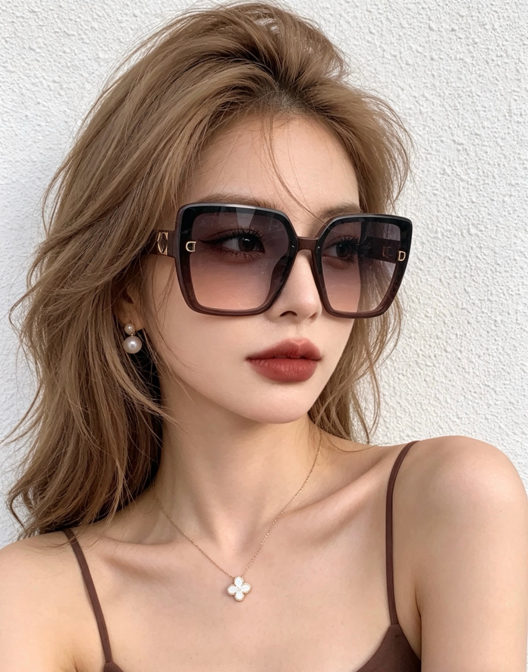 🔺 【DIOR-迪奥】开春新款 潮流爆款 时尚方框偏光太阳镜 高品质 佩戴舒适 网红潮款墨镜 女士高清加