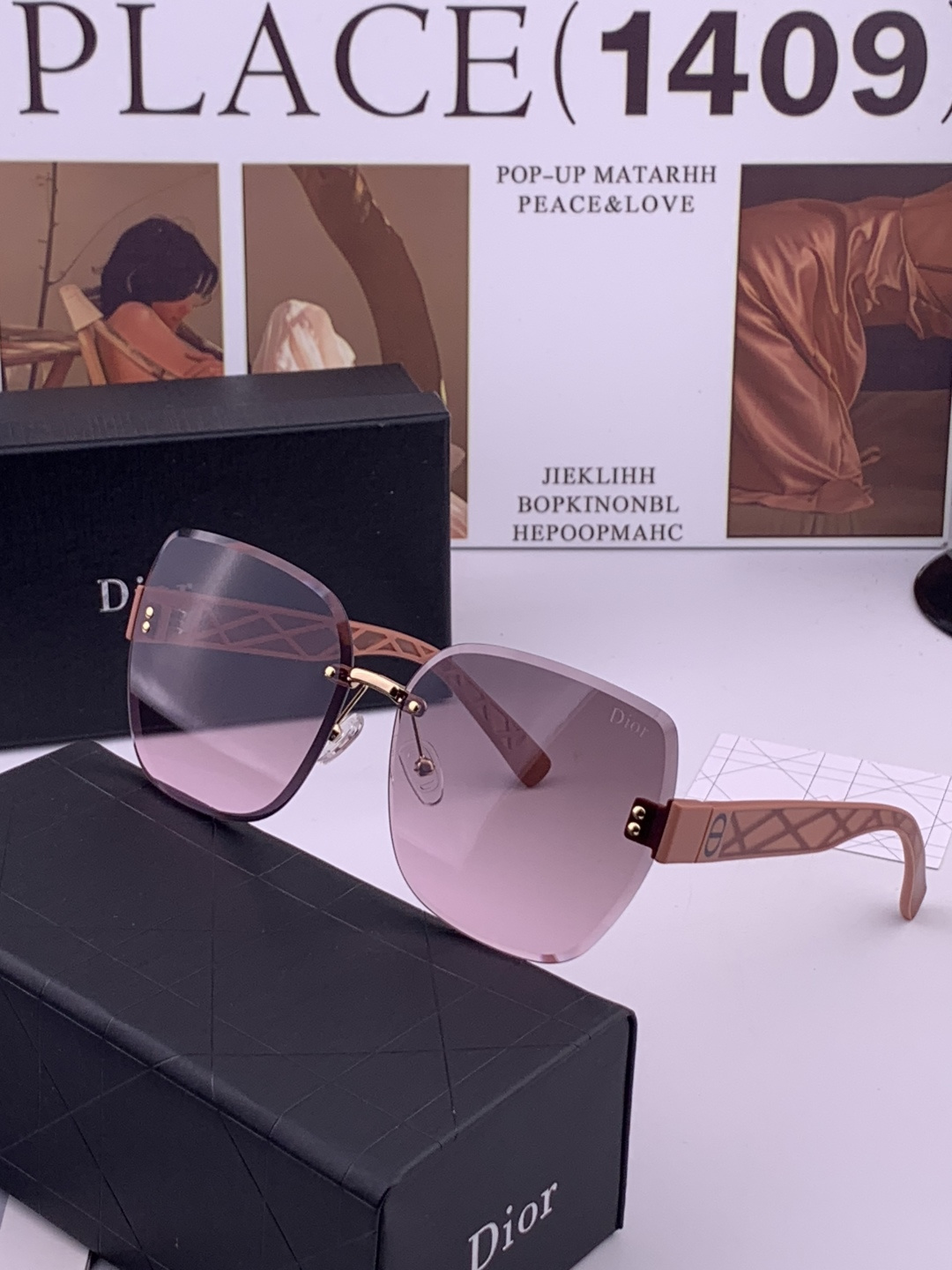 🔺 【DIOR-迪奥尼龙偏光太阳镜】开春新款 潮流爆款 时尚方框偏光太阳镜 高品质 佩戴舒适 网红潮款墨